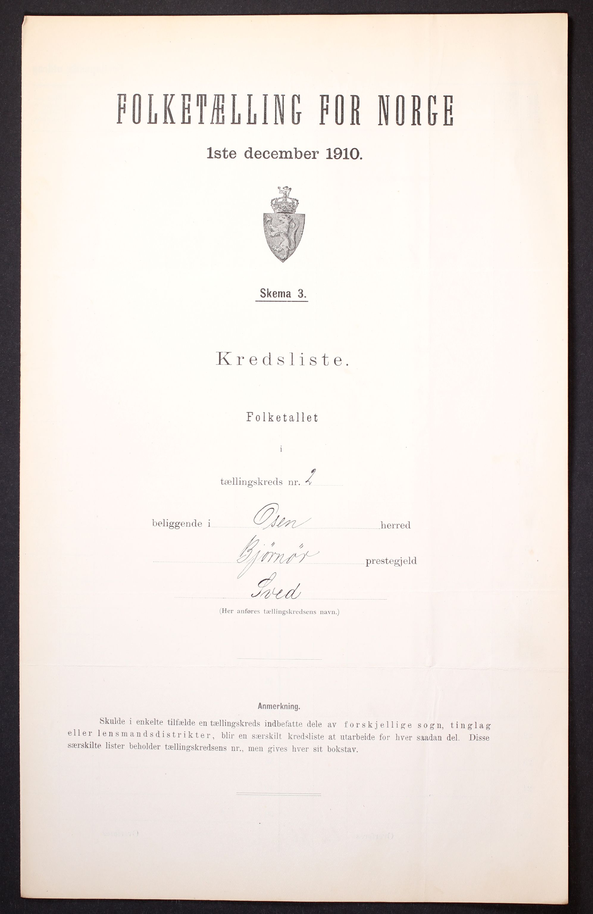 RA, Folketelling 1910 for 1633 Osen herred, 1910, s. 7