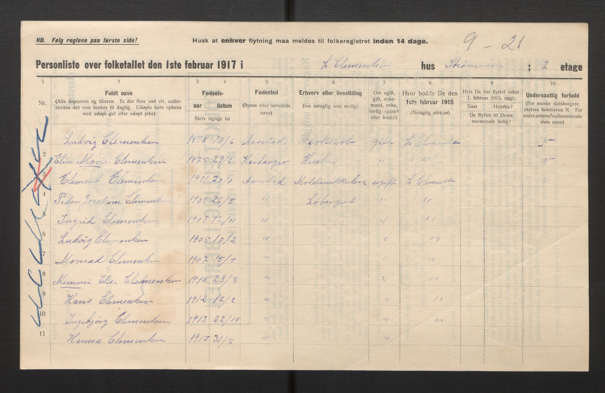 SAB, Kommunal folketelling 1917 for Bergen kjøpstad, 1917, s. 50348