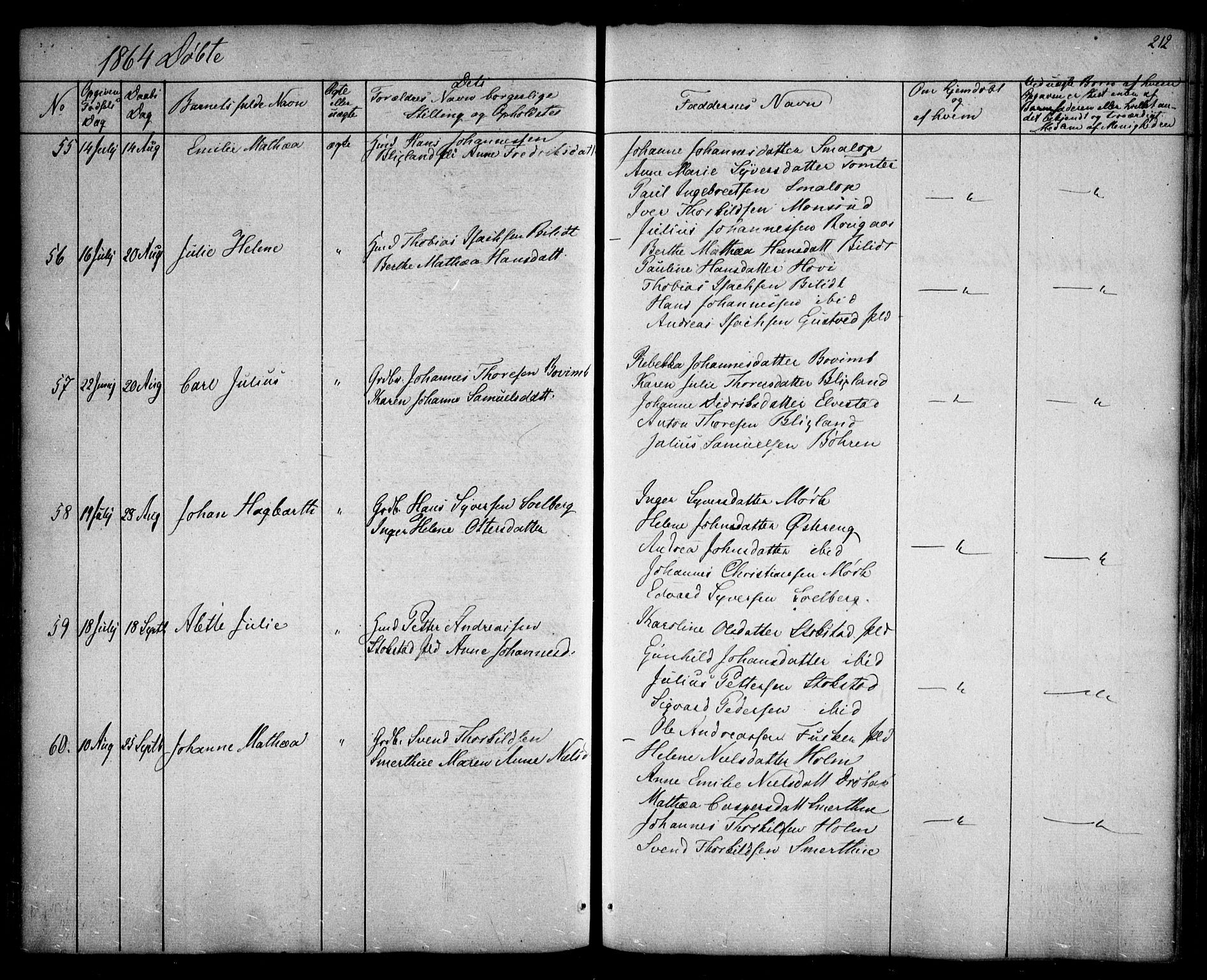Hobøl prestekontor Kirkebøker, AV/SAO-A-2002/F/Fa/L0003: Ministerialbok nr. I 3, 1842-1864, s. 212