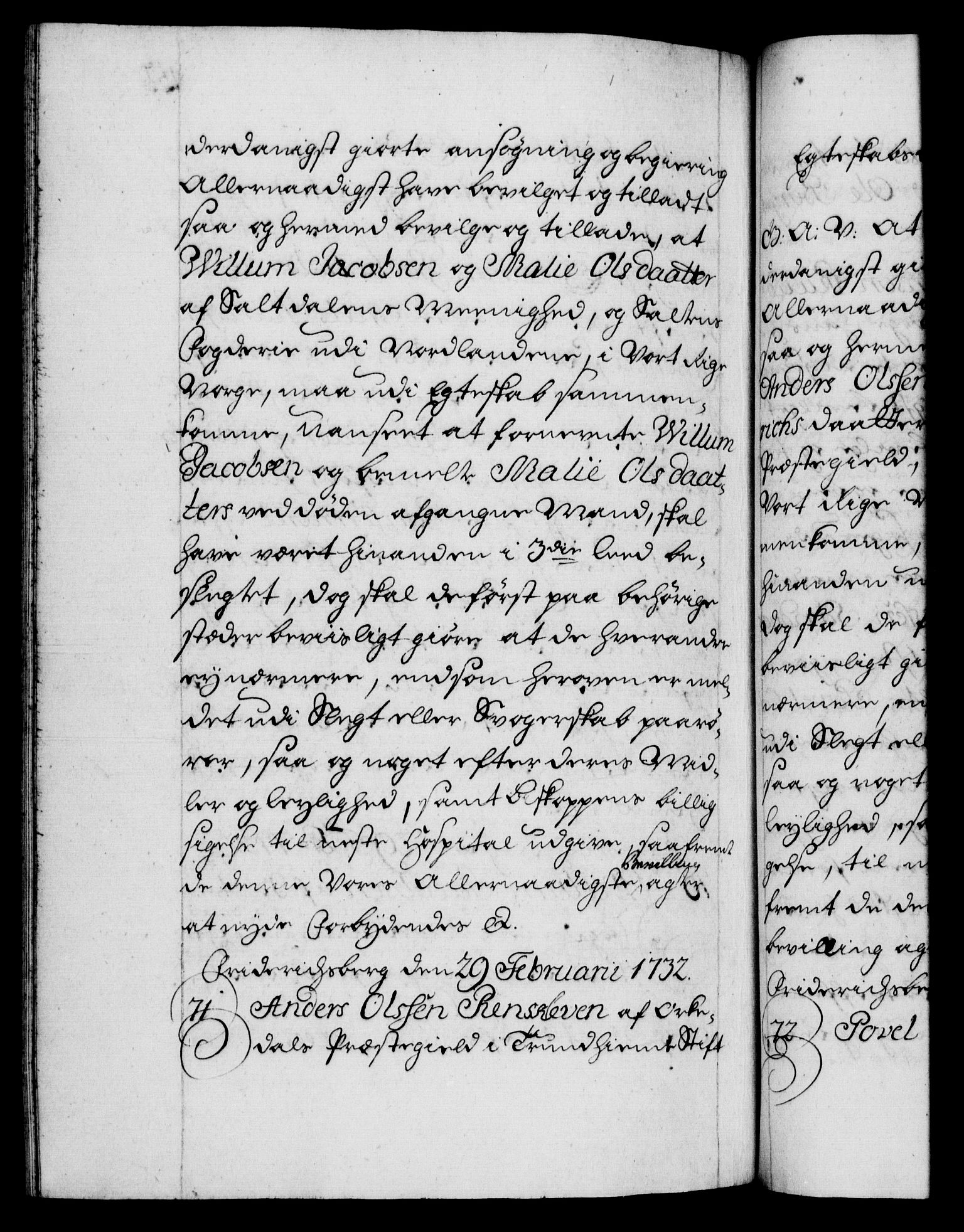 Danske Kanselli 1572-1799, RA/EA-3023/F/Fc/Fca/Fcaa/L0027: Norske registre, 1730-1732, s. 453b
