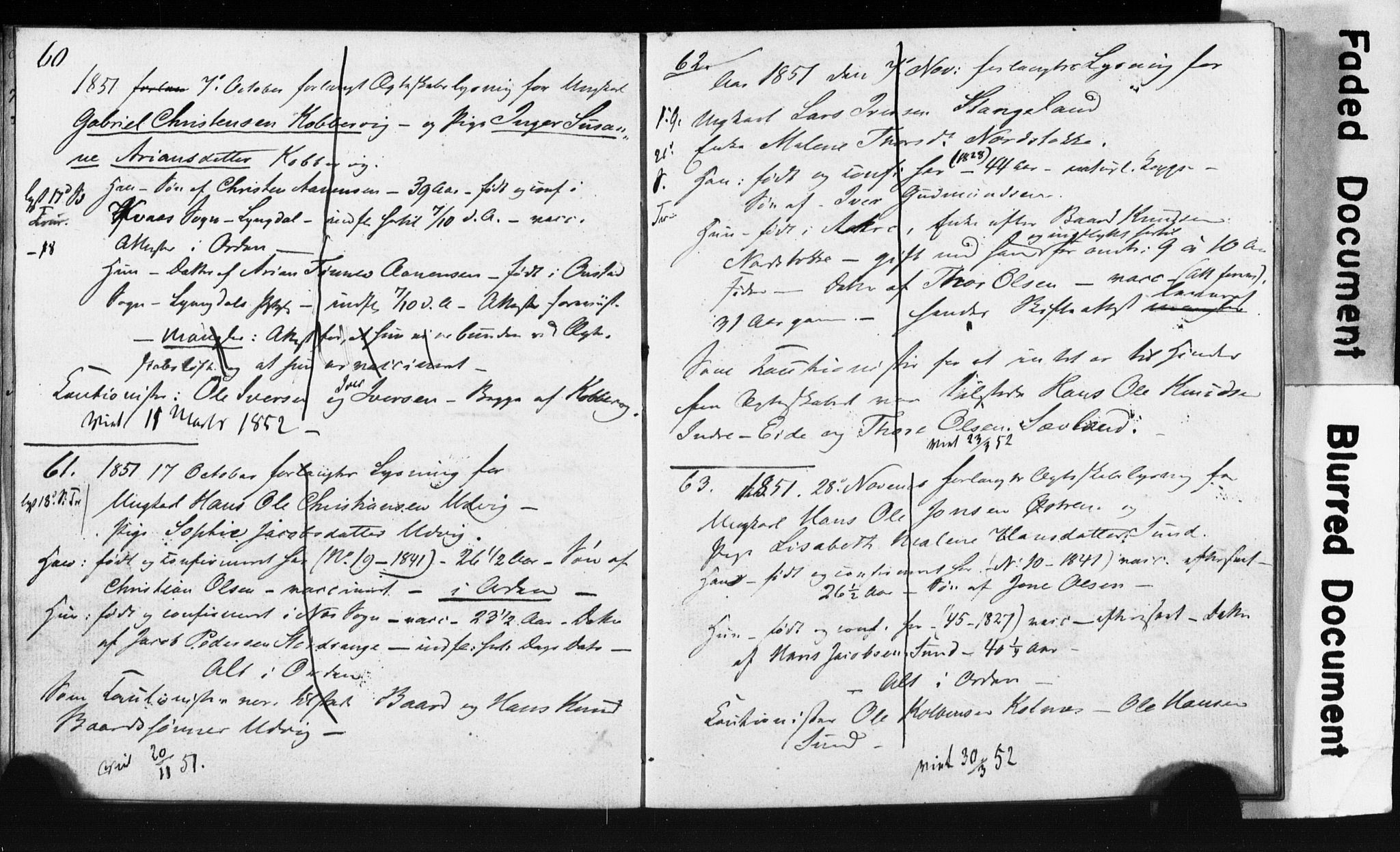 Avaldsnes sokneprestkontor, AV/SAST-A -101851/I/Ie/L0002: Lysningsprotokoll nr. IX 2, 1850-1854