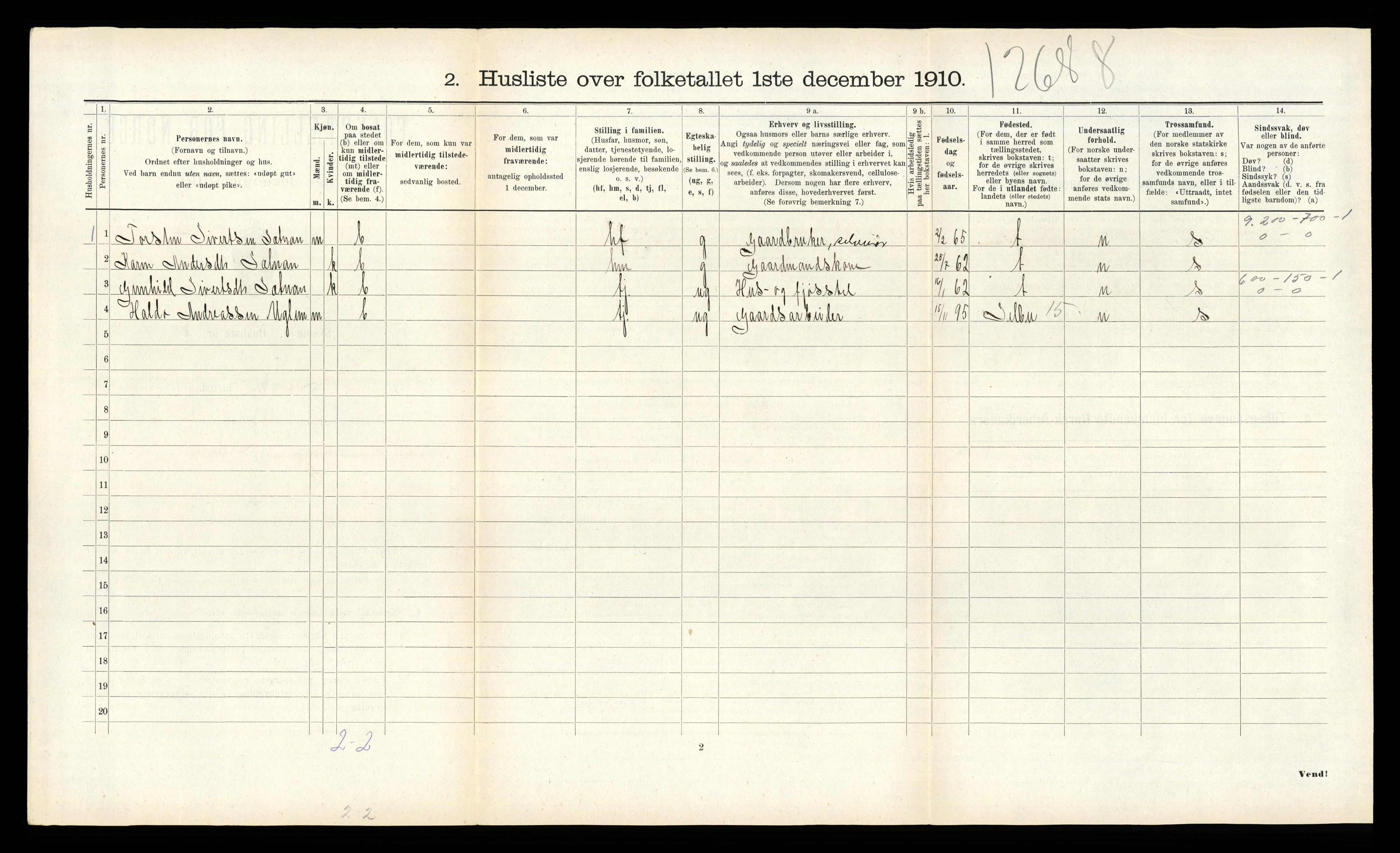 RA, Folketelling 1910 for 1713 Lånke herred, 1910, s. 429