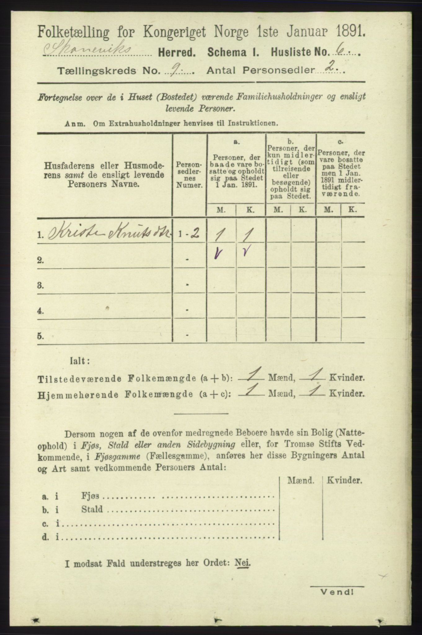 RA, Folketelling 1891 for 1212 Skånevik herred, 1891, s. 2495