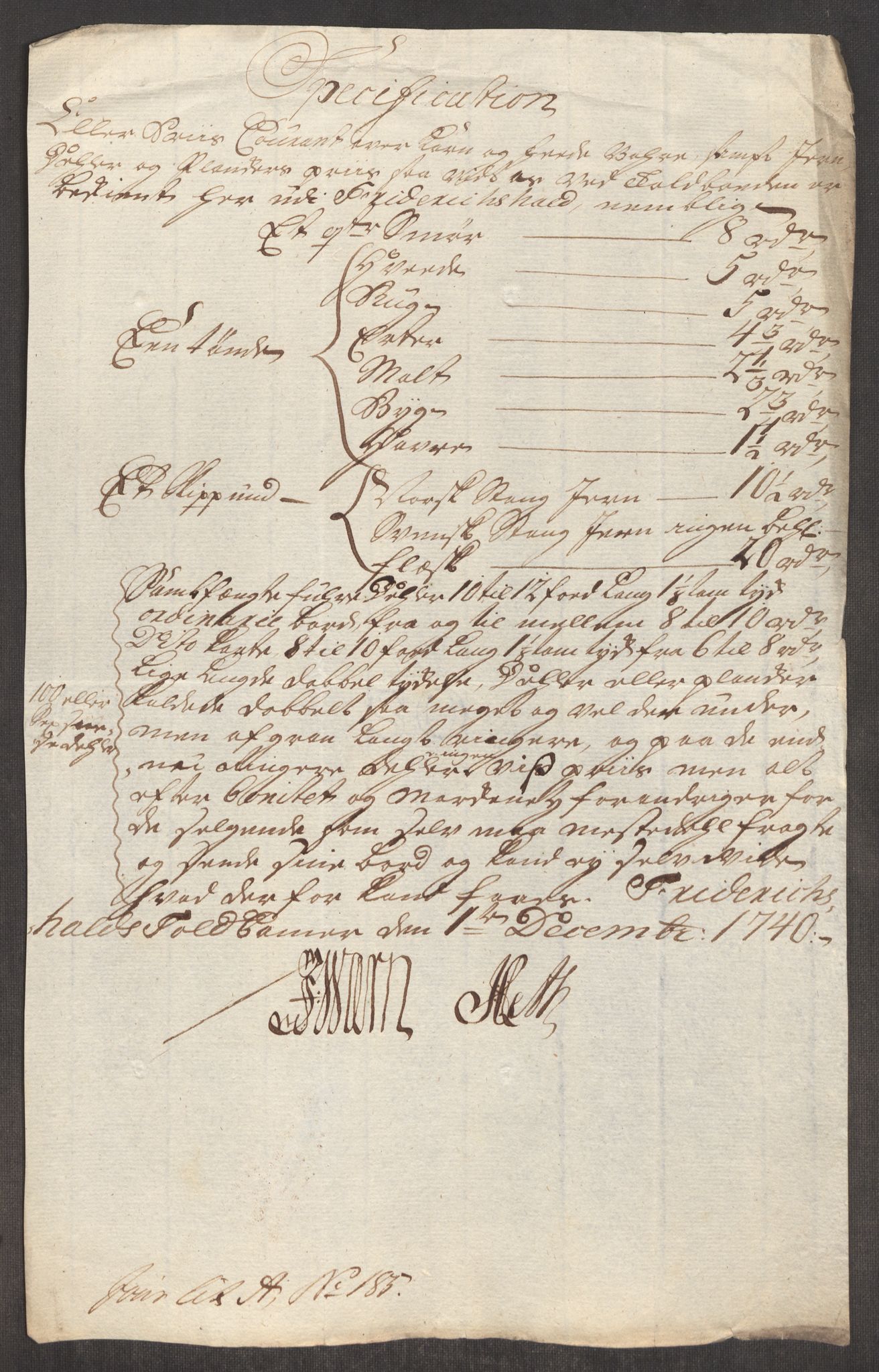 Rentekammeret inntil 1814, Realistisk ordnet avdeling, RA/EA-4070/Oe/L0002: [Ø1]: Priskuranter, 1740-1744, s. 17
