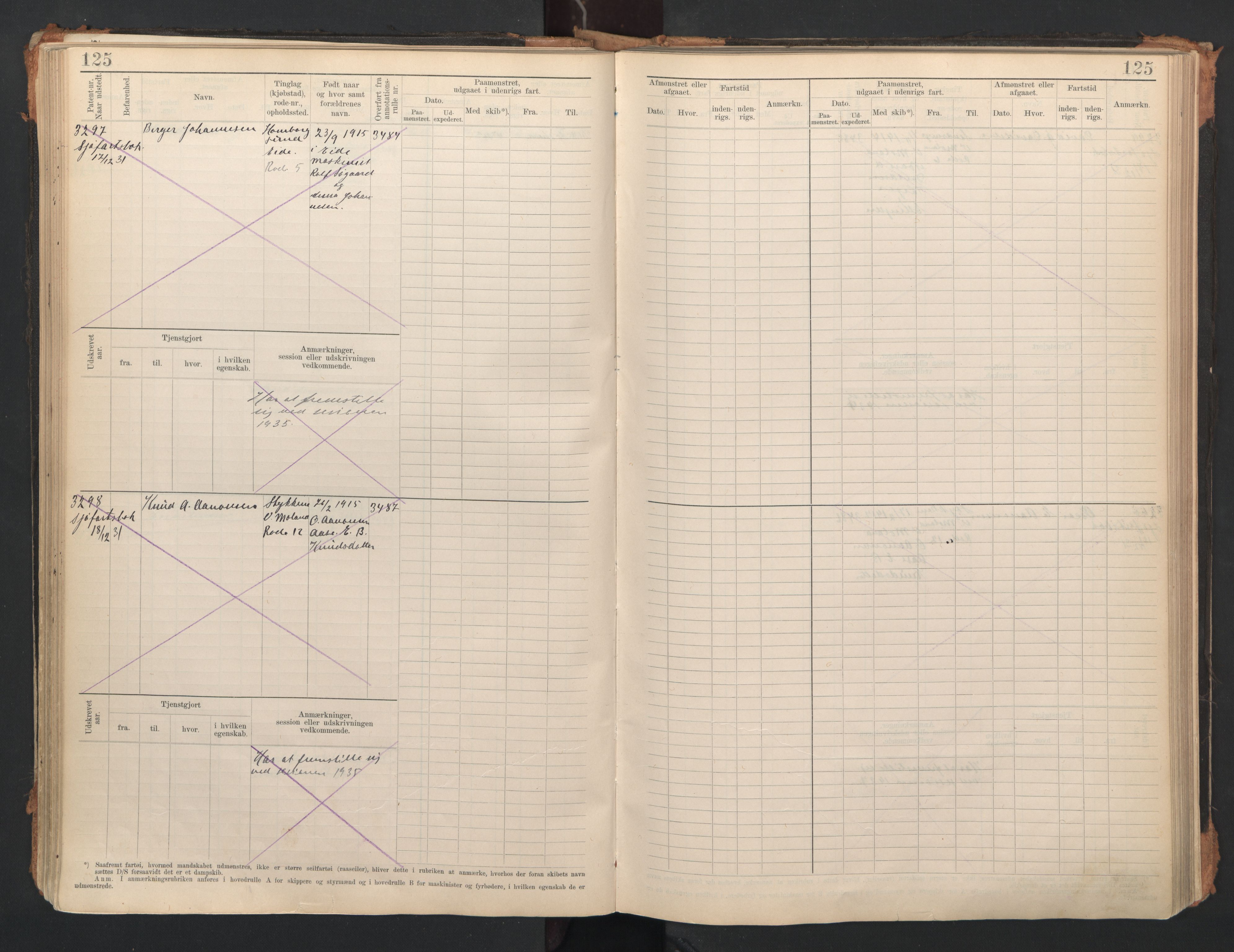 Lillesand mønstringskrets, SAK/2031-0014/F/Fb/L0006: Hovedrulle A nr 3049-3634, W-15, 1913-1946, s. 131