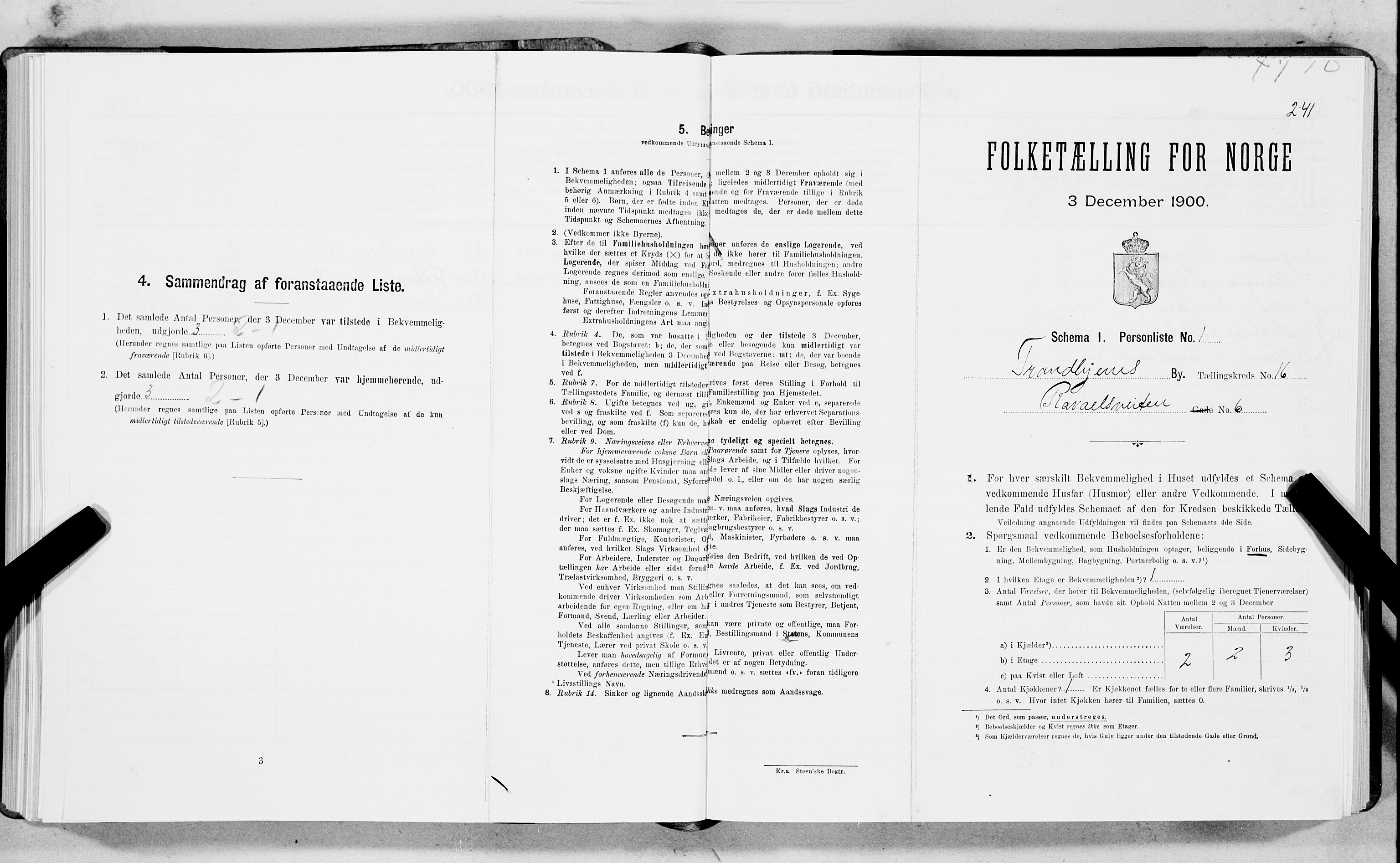 SAT, Folketelling 1900 for 1601 Trondheim kjøpstad, 1900, s. 2780