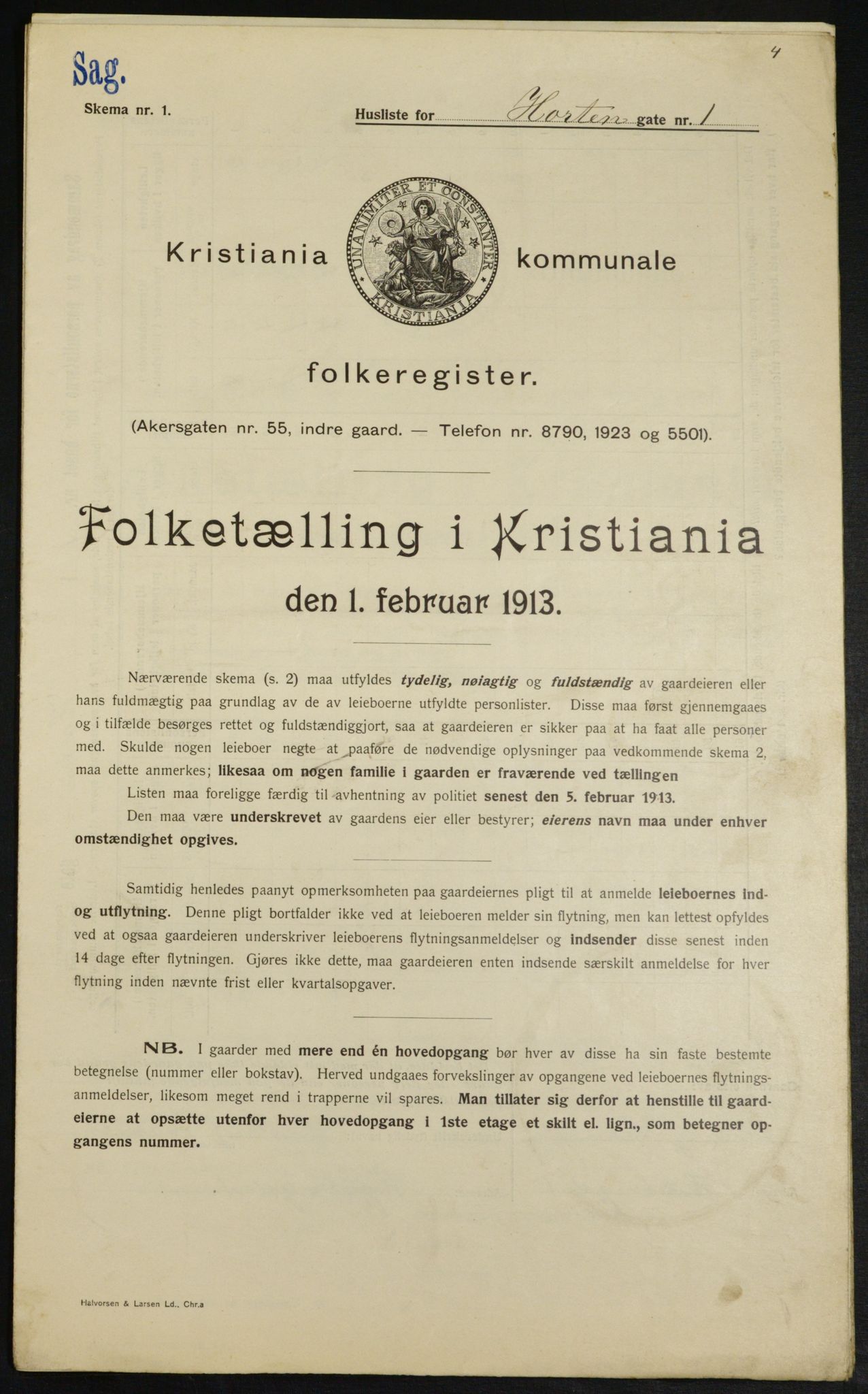 OBA, Kommunal folketelling 1.2.1913 for Kristiania, 1913, s. 41202