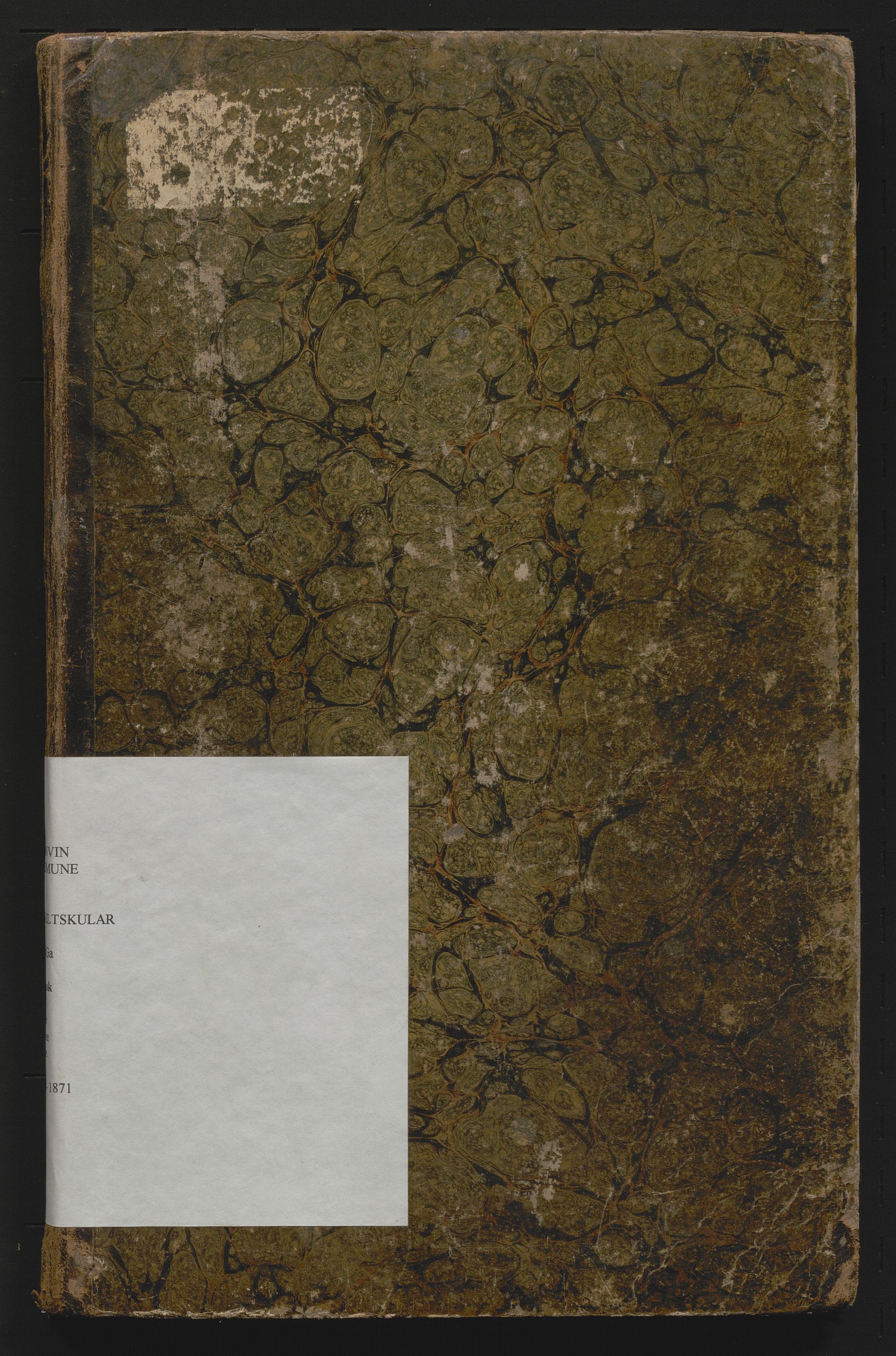 Granvin herad. Barneskulane, IKAH/1234-231/G/Ga/L0002: Dagsjournal for læraren i Ulvik prestegjeld i skulekrinsane Spilde, Aasene og Jørdre, 1862-1871