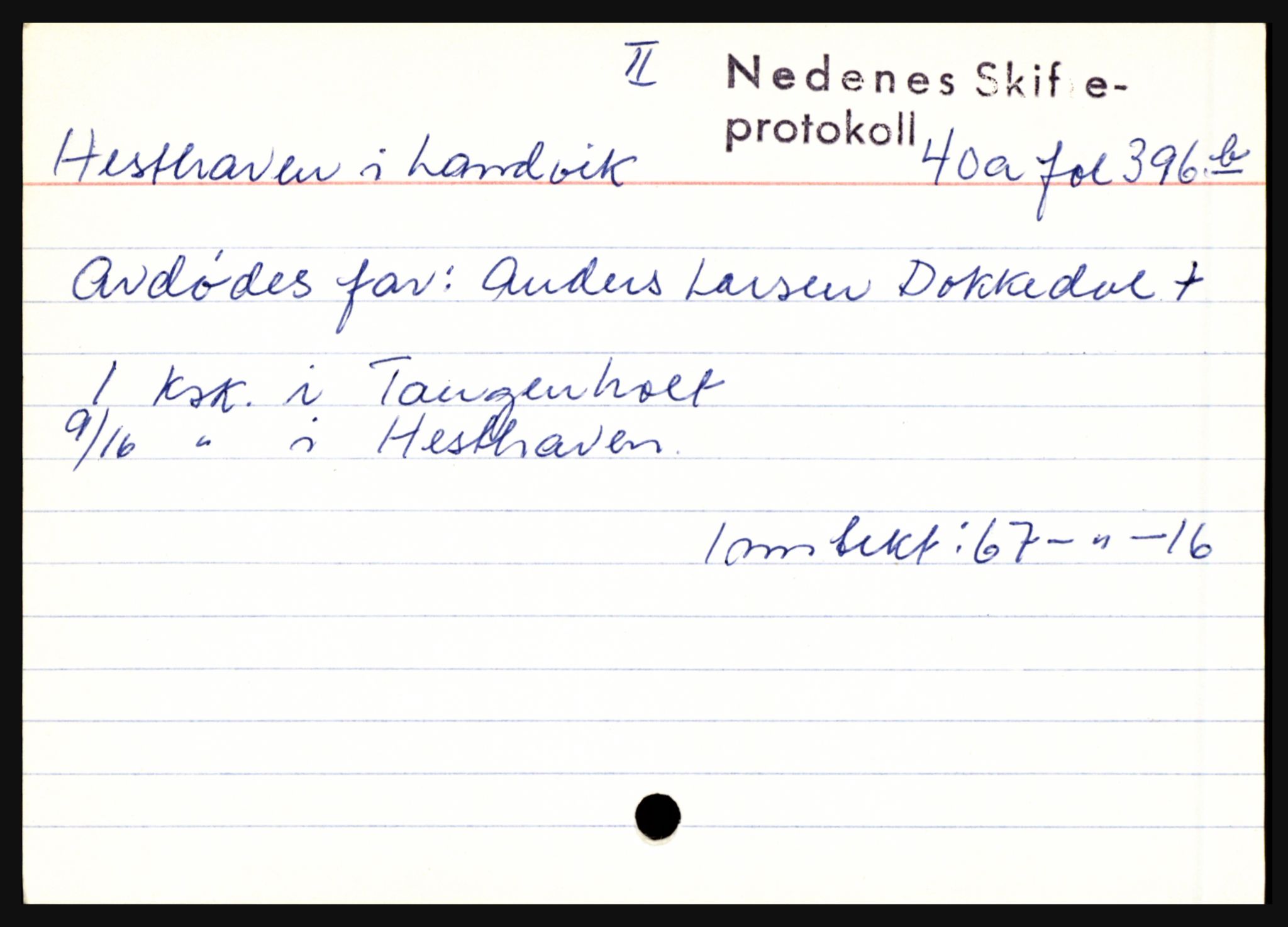 Nedenes sorenskriveri før 1824, AV/SAK-1221-0007/H, s. 12107