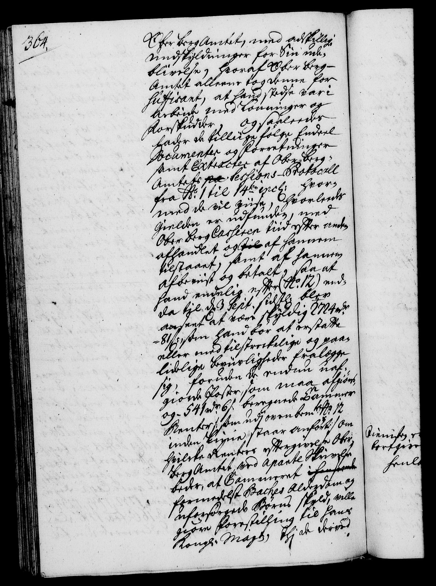 Rentekammeret, Kammerkanselliet, RA/EA-3111/G/Gh/Gha/L0020: Norsk ekstraktmemorialprotokoll (merket RK 53.65), 1738-1739, s. 364