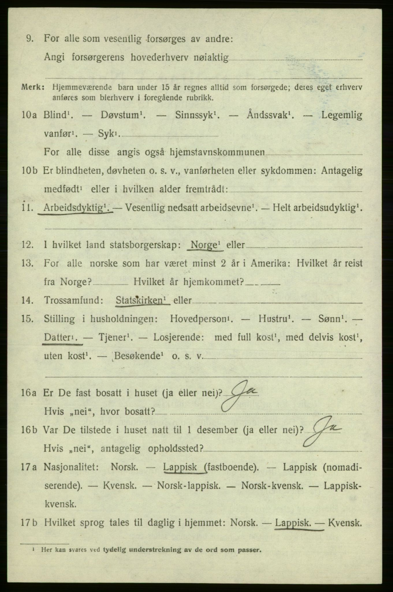 SATØ, Folketelling 1920 for 2017 Kvalsund herred, 1920, s. 2857