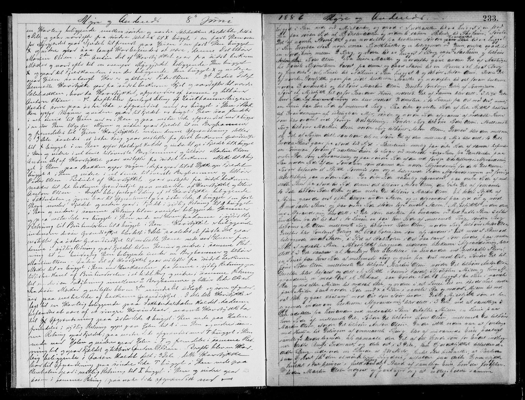 Vesterålen sorenskriveri, SAT/A-4180/1/2/2Ca/L0020: Pantebok nr. P-II, 1886-1890, s. 233
