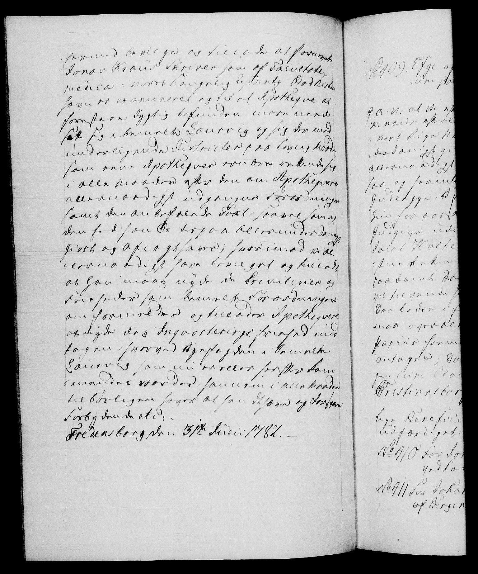 Danske Kanselli 1572-1799, RA/EA-3023/F/Fc/Fca/Fcaa/L0049: Norske registre, 1782-1783, s. 235b