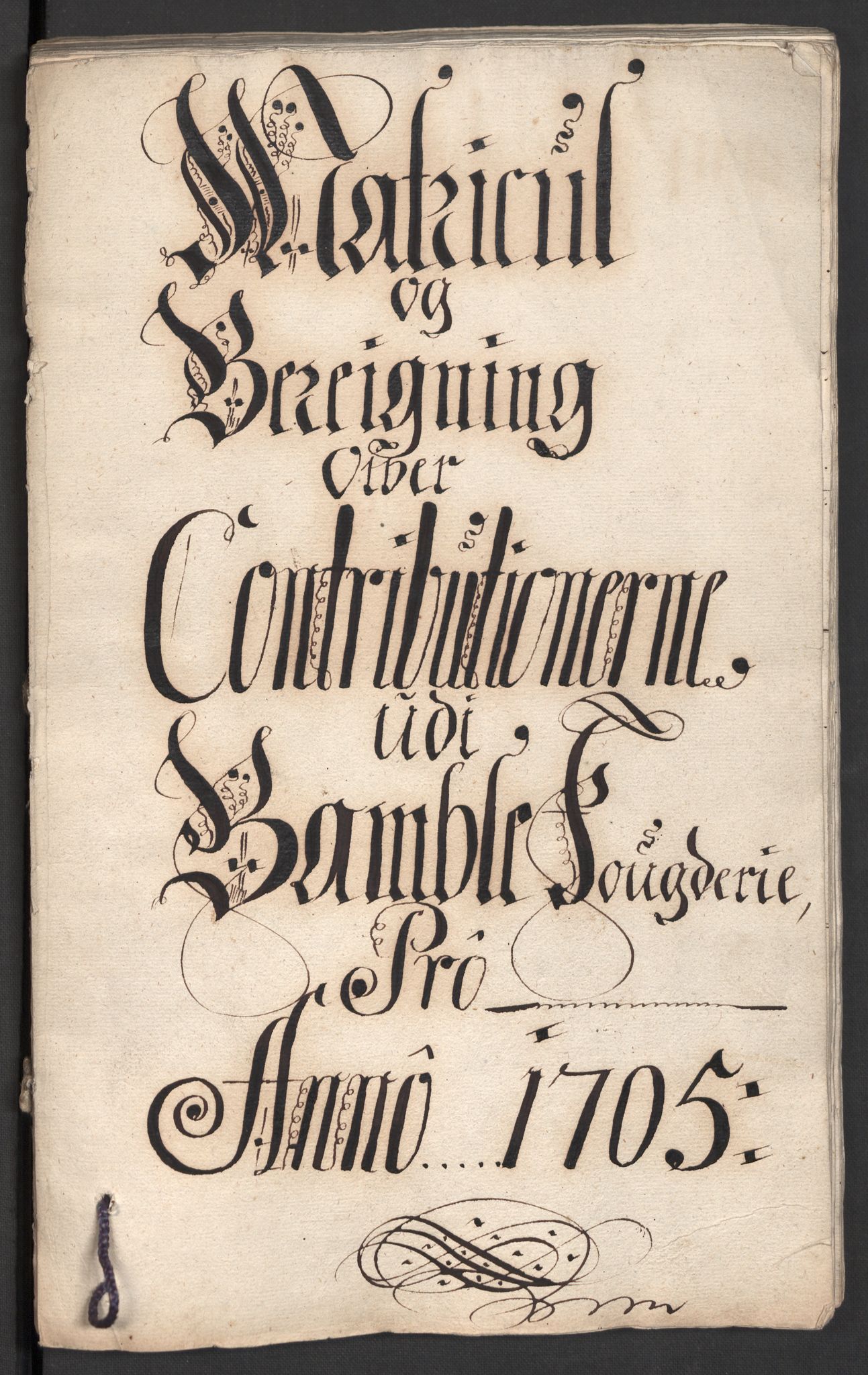 Rentekammeret inntil 1814, Reviderte regnskaper, Fogderegnskap, RA/EA-4092/R36/L2114: Fogderegnskap Øvre og Nedre Telemark og Bamble, 1705, s. 28