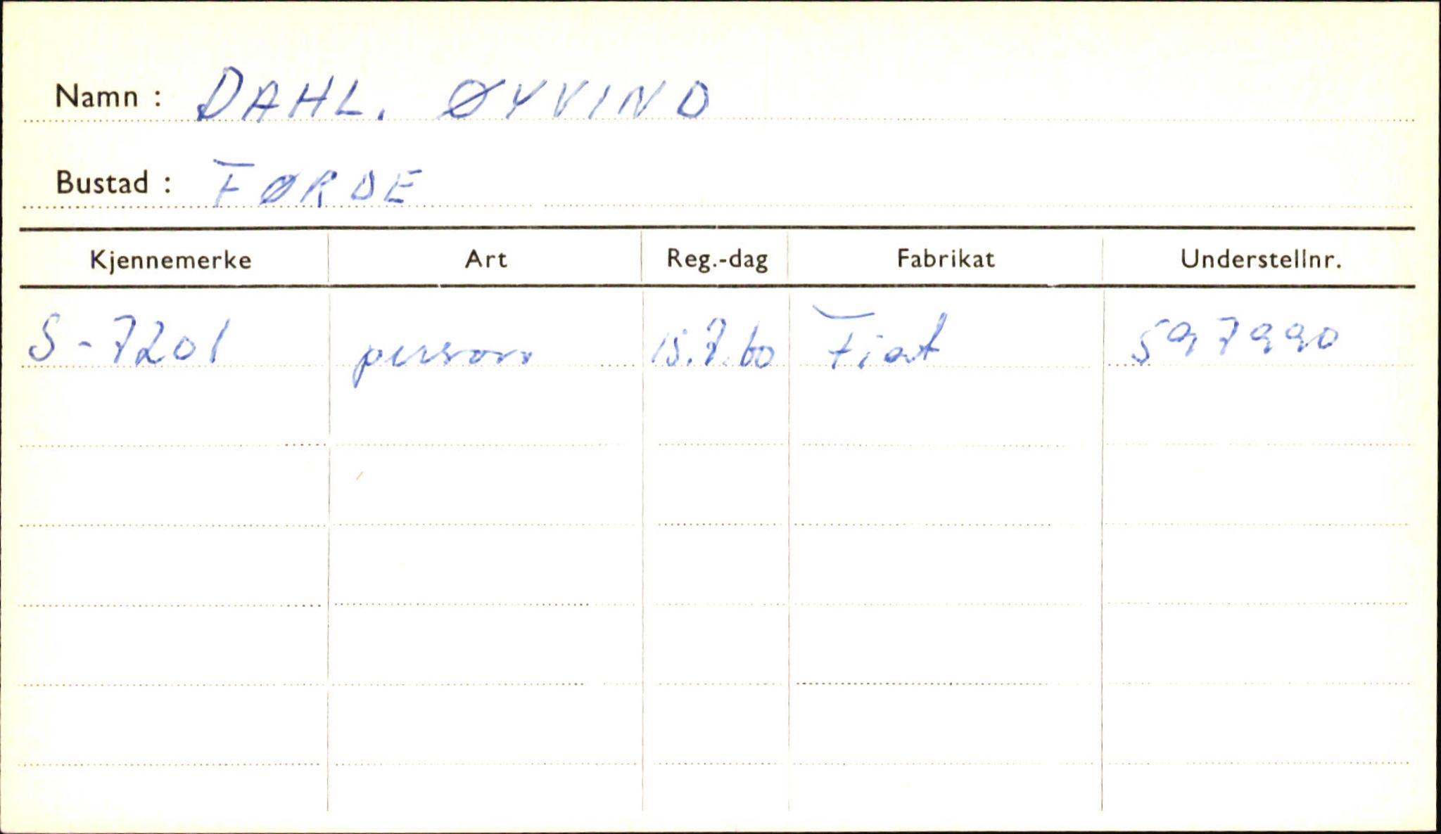 Statens vegvesen, Sogn og Fjordane vegkontor, AV/SAB-A-5301/4/F/L0001C: Eigarregister Fjordane til 1.6.1961, 1930-1961, s. 632