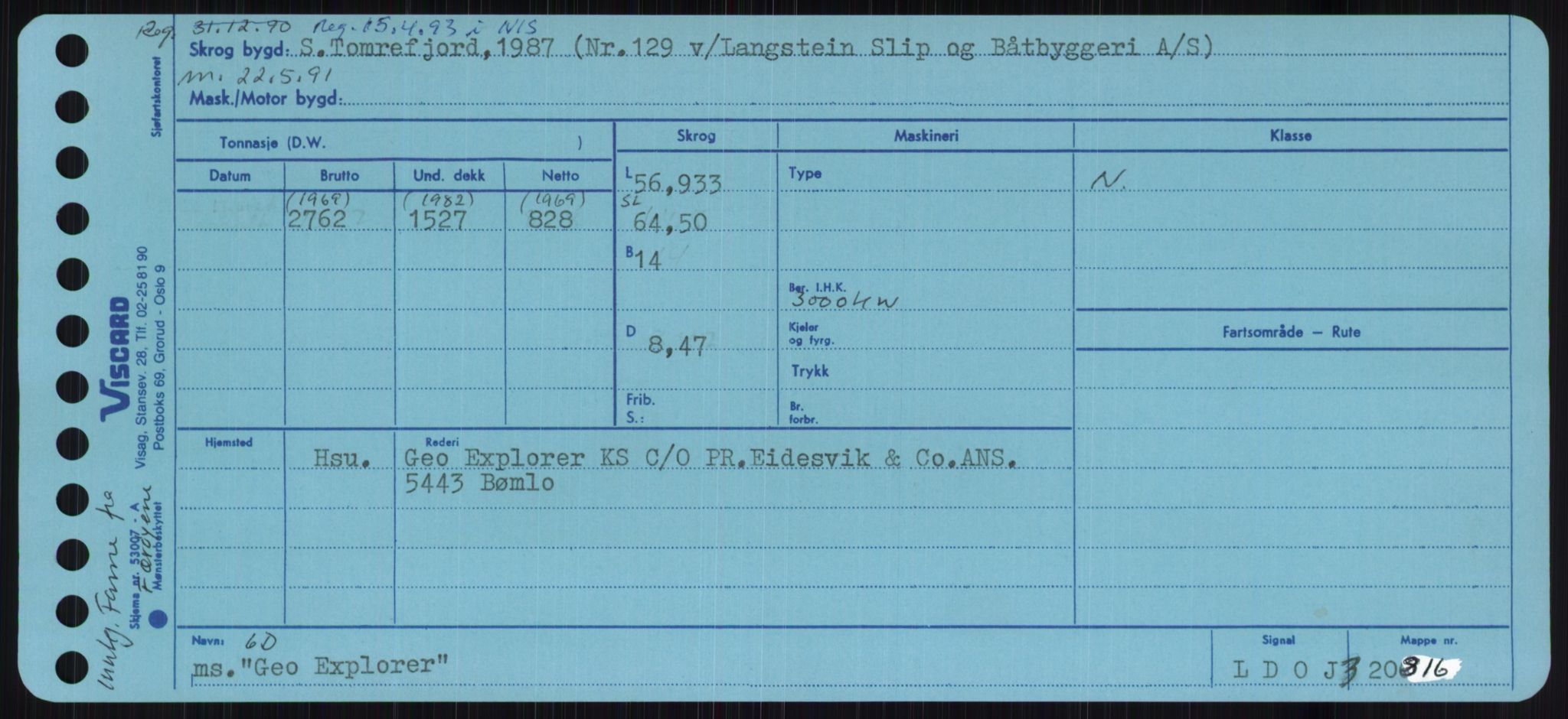 Sjøfartsdirektoratet med forløpere, Skipsmålingen, RA/S-1627/H/Ha/L0002/0002: Fartøy, Eik-Hill / Fartøy, G-Hill, s. 77