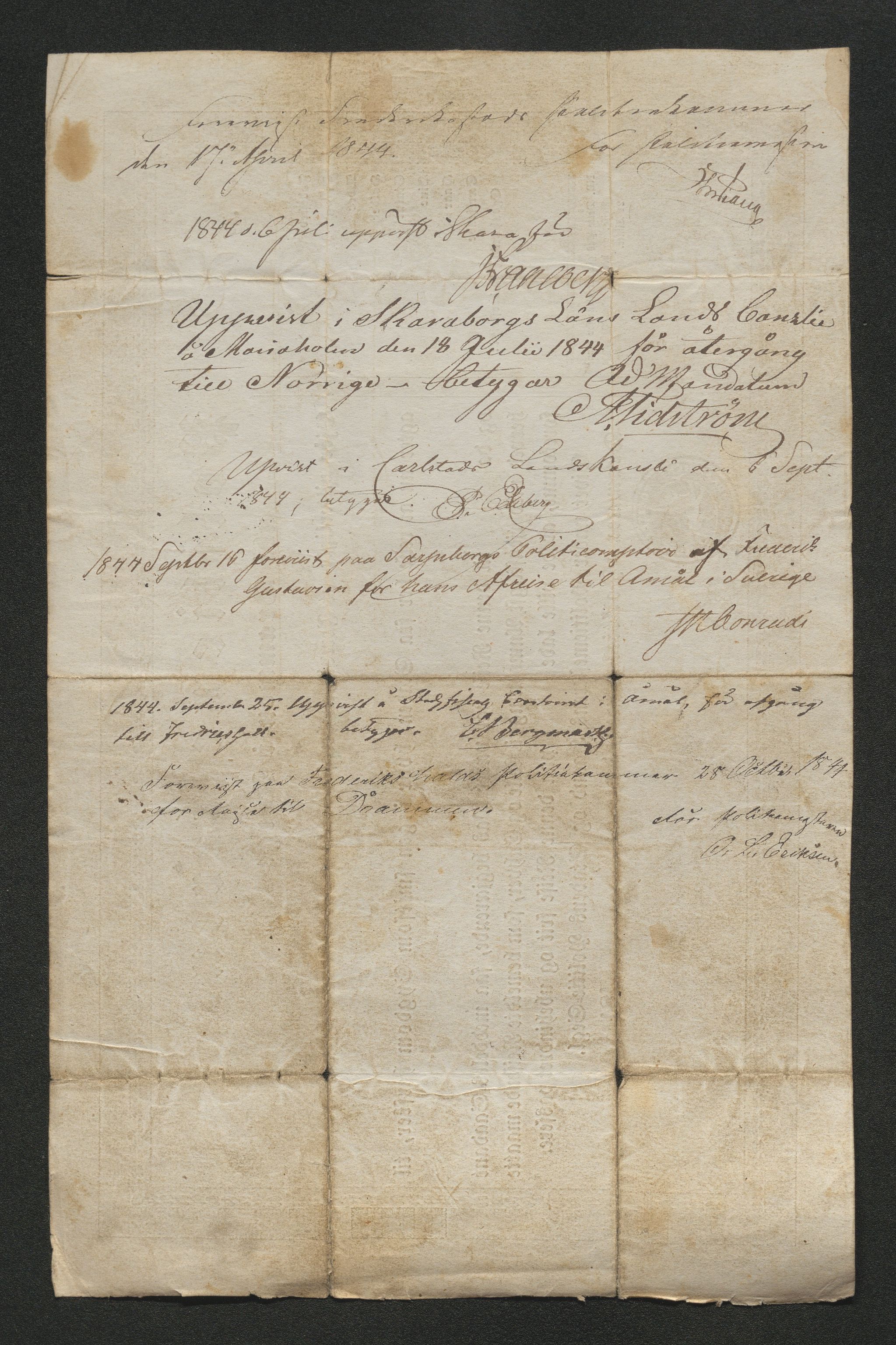 Drammen politikammer, AV/SAKO-A-623/I/Ia/Iab/L0007: Innleverte pass, 1843-1844, s. 773