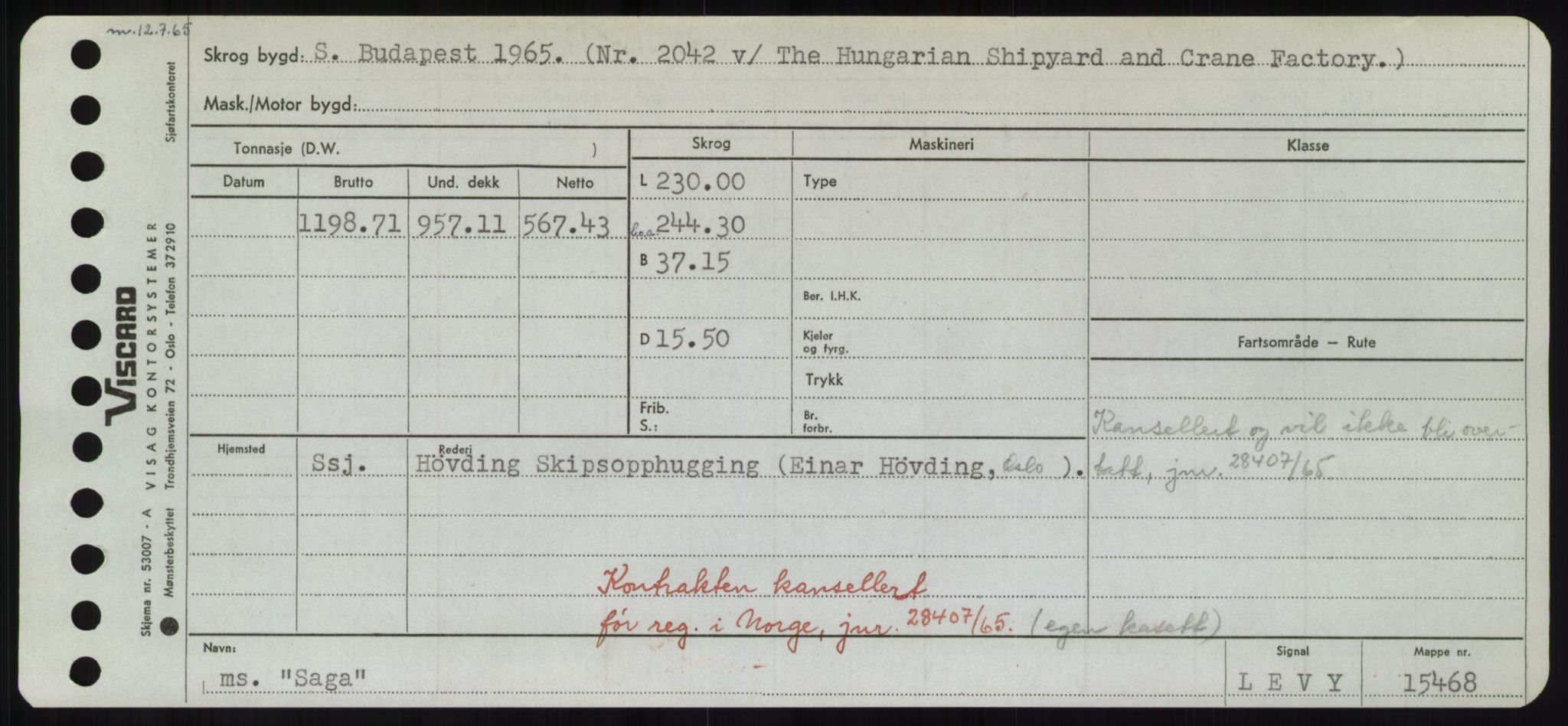 Sjøfartsdirektoratet med forløpere, Skipsmålingen, RA/S-1627/H/Hd/L0031: Fartøy, Rju-Sam, s. 519