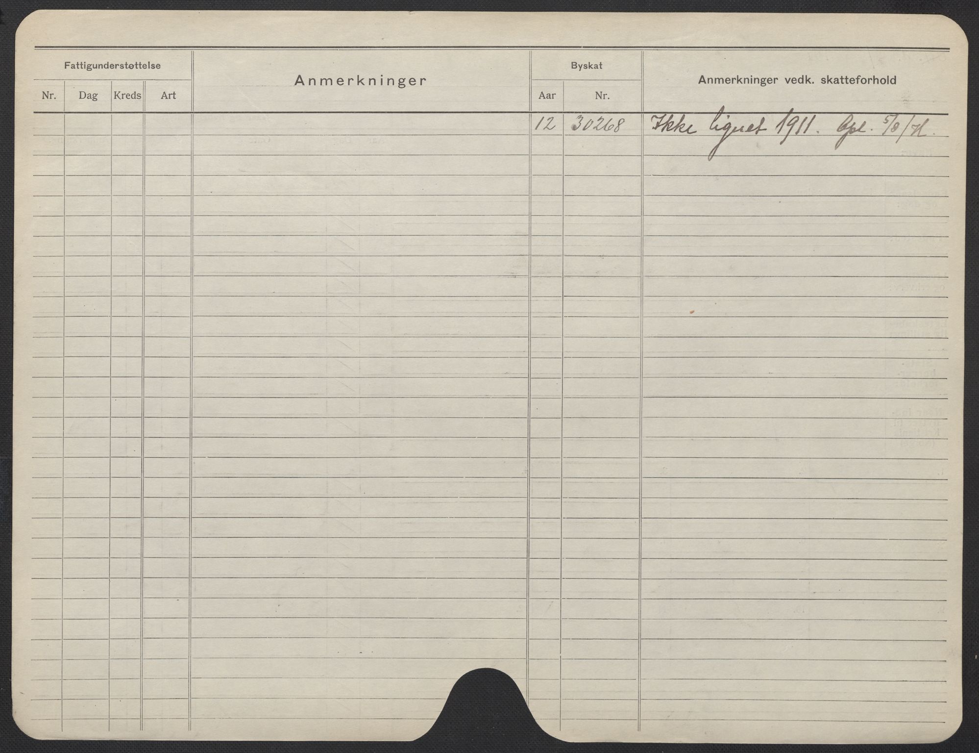 Oslo folkeregister, Registerkort, SAO/A-11715/F/Fa/Fac/L0024: Kvinner, 1906-1914, s. 1076b