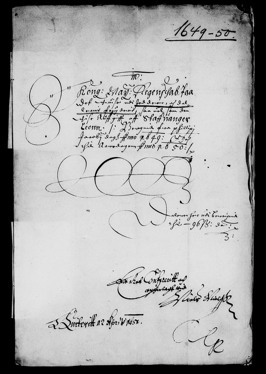Rentekammeret inntil 1814, Reviderte regnskaper, Lensregnskaper, RA/EA-5023/R/Rb/Rbs/L0032: Stavanger len, 1648-1650