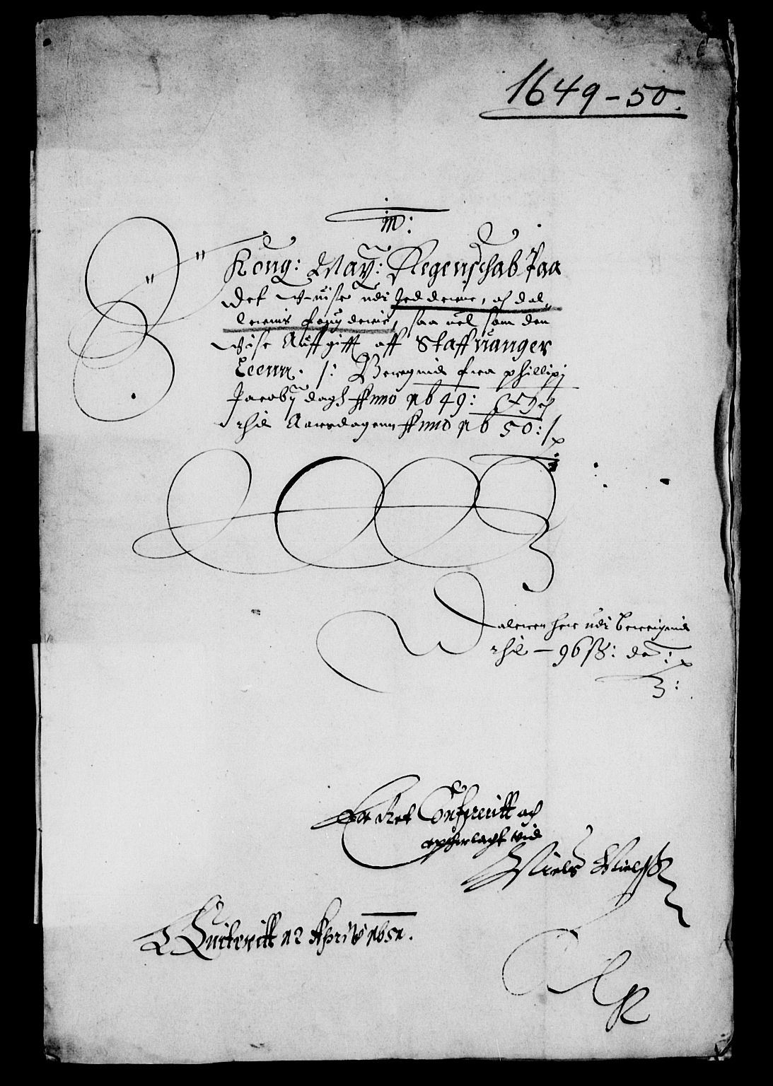 Rentekammeret inntil 1814, Reviderte regnskaper, Lensregnskaper, AV/RA-EA-5023/R/Rb/Rbs/L0032: Stavanger len, 1648-1650