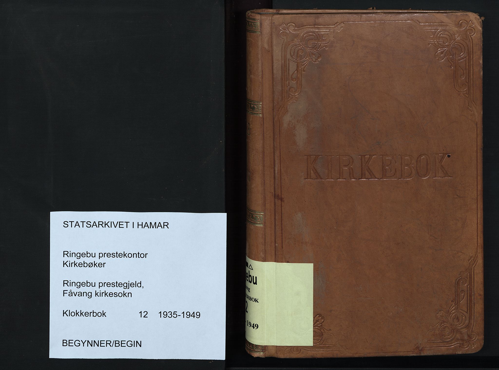 Ringebu prestekontor, AV/SAH-PREST-082/H/Ha/Hab/L0012: Klokkerbok nr. 12, 1934-1949