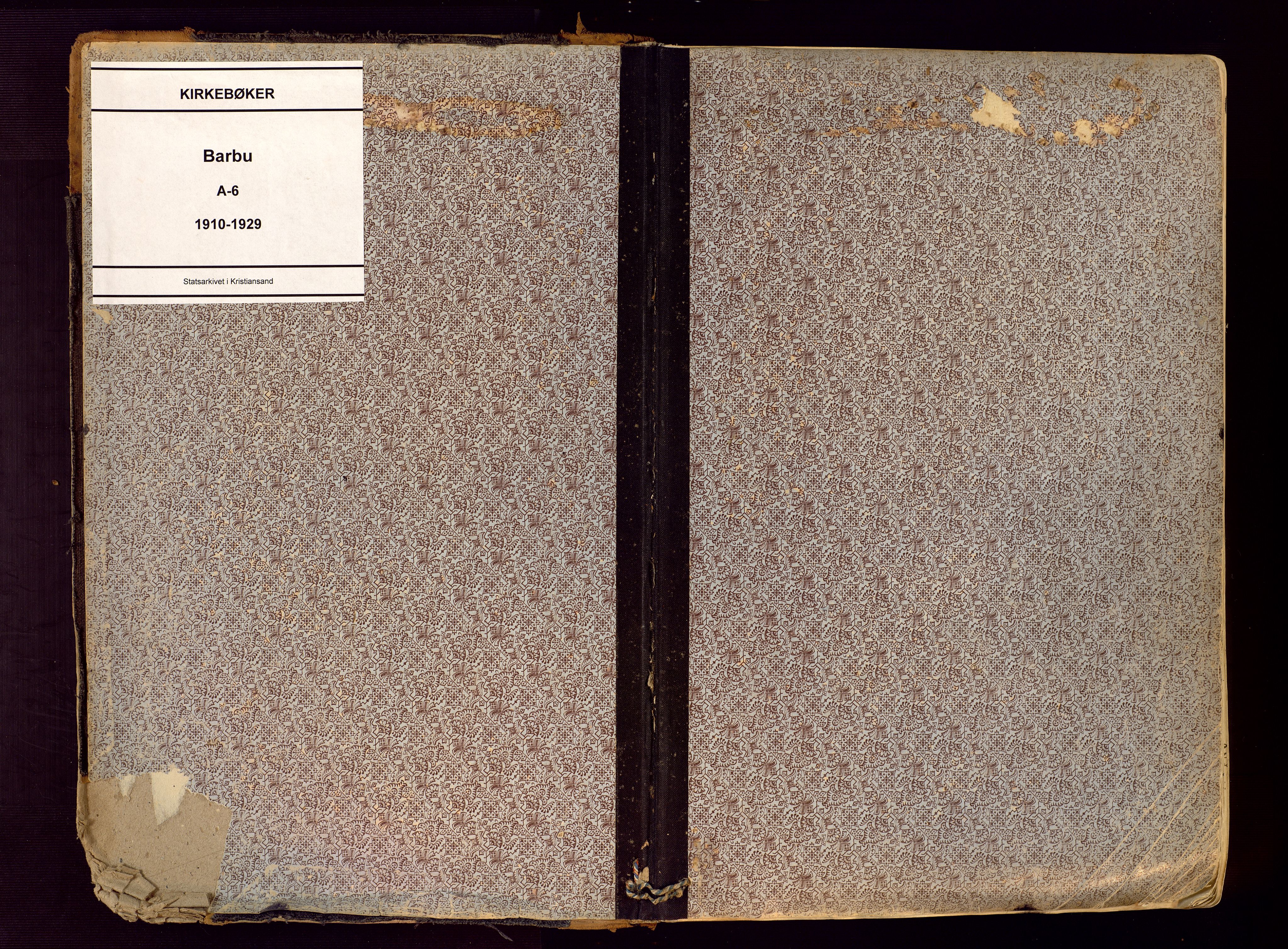 Barbu sokneprestkontor, SAK/1111-0003/F/Fa/L0006: Ministerialbok nr. A 6, 1910-1929