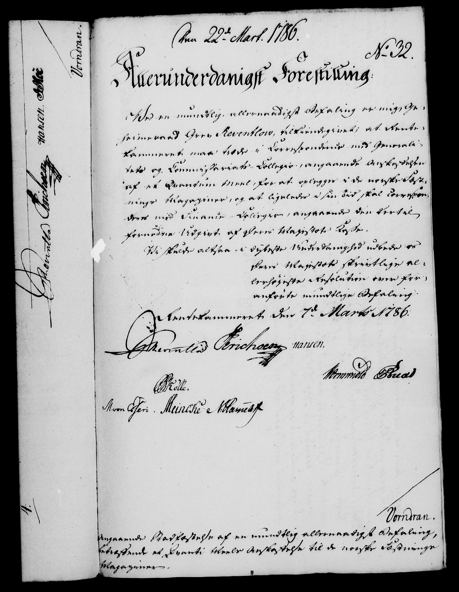 Rentekammeret, Kammerkanselliet, AV/RA-EA-3111/G/Gf/Gfa/L0068: Norsk relasjons- og resolusjonsprotokoll (merket RK 52.68), 1786, s. 245