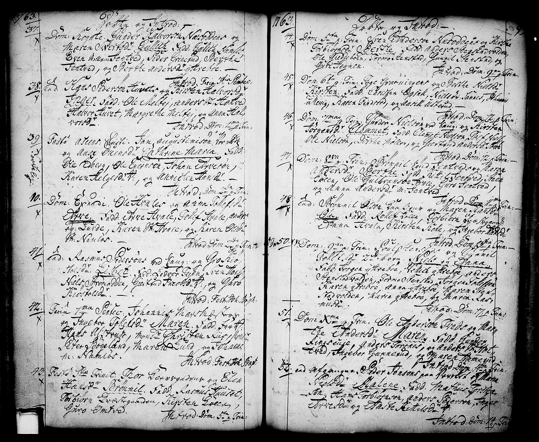 Holla kirkebøker, AV/SAKO-A-272/F/Fa/L0001: Ministerialbok nr. 1, 1717-1779, s. 92