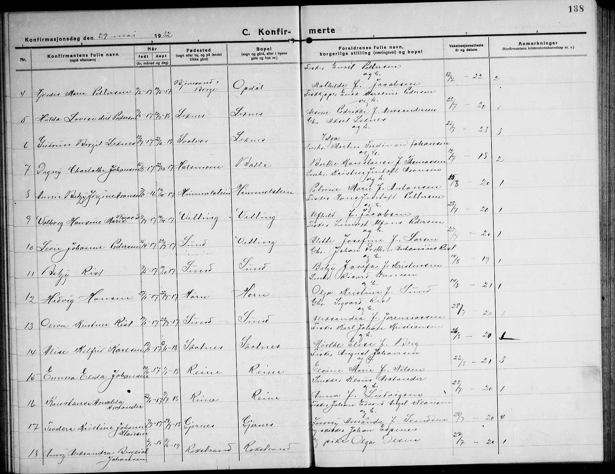 Ministerialprotokoller, klokkerbøker og fødselsregistre - Nordland, AV/SAT-A-1459/881/L1170: Klokkerbok nr. 881C07, 1930-1943, s. 138