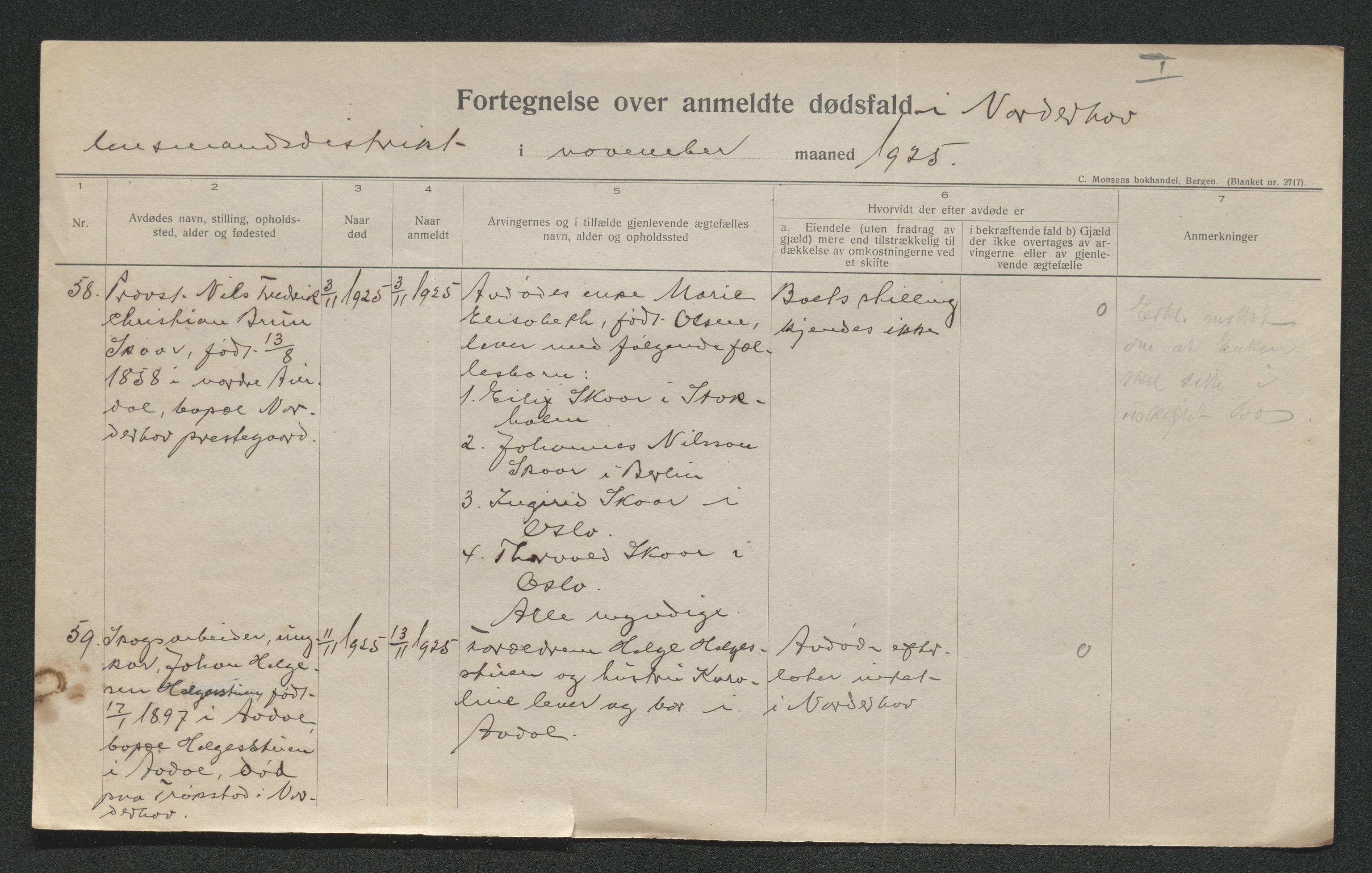 Ringerike sorenskriveri, AV/SAKO-A-105/H/Ha/Hab/L0013: Dødsfallslister Norderhov, 1924-1930