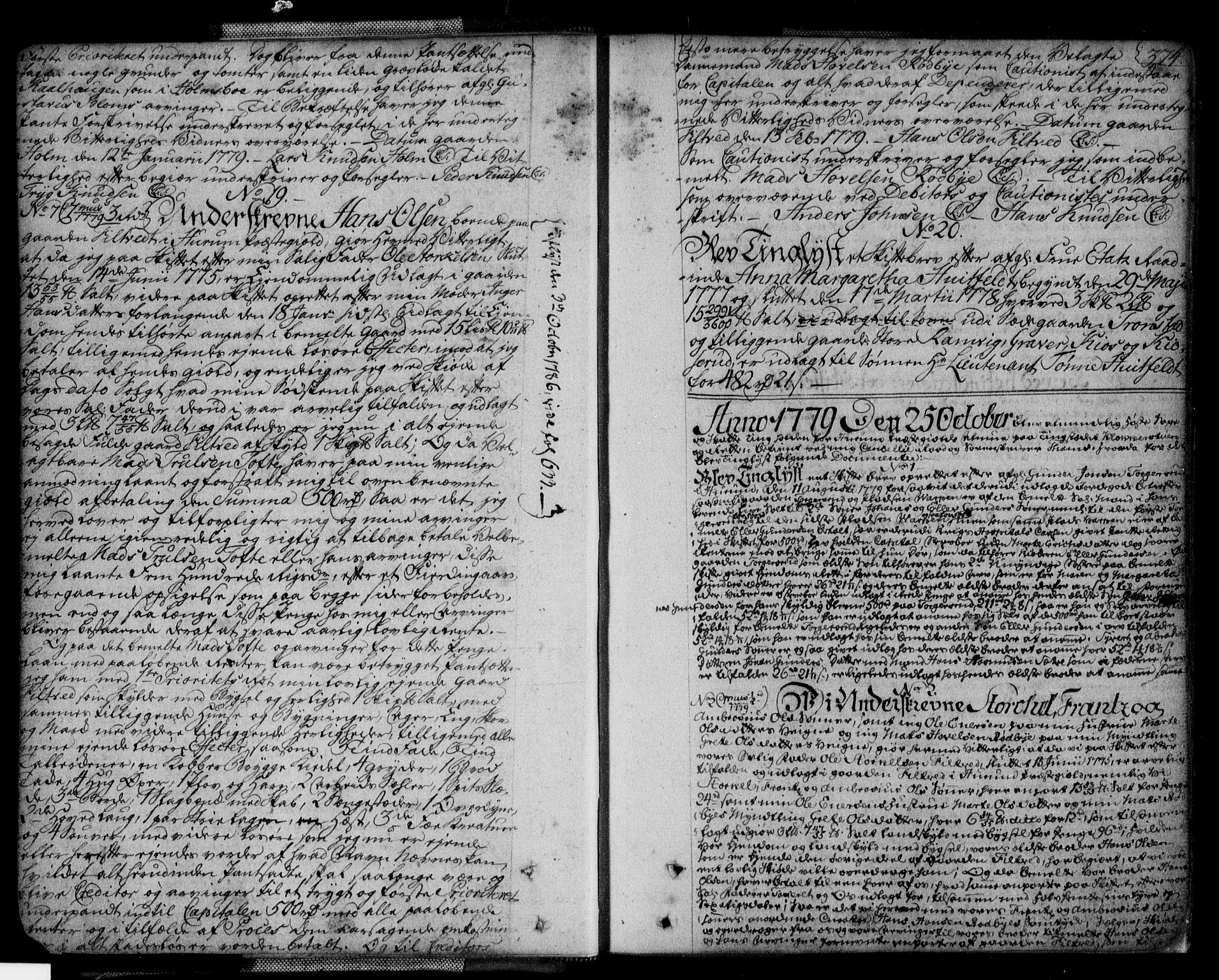 Lier, Røyken og Hurum sorenskriveri, AV/SAKO-A-89/G/Ga/Gaa/L0004b: Pantebok nr. IVb, 1779-1788, s. 374