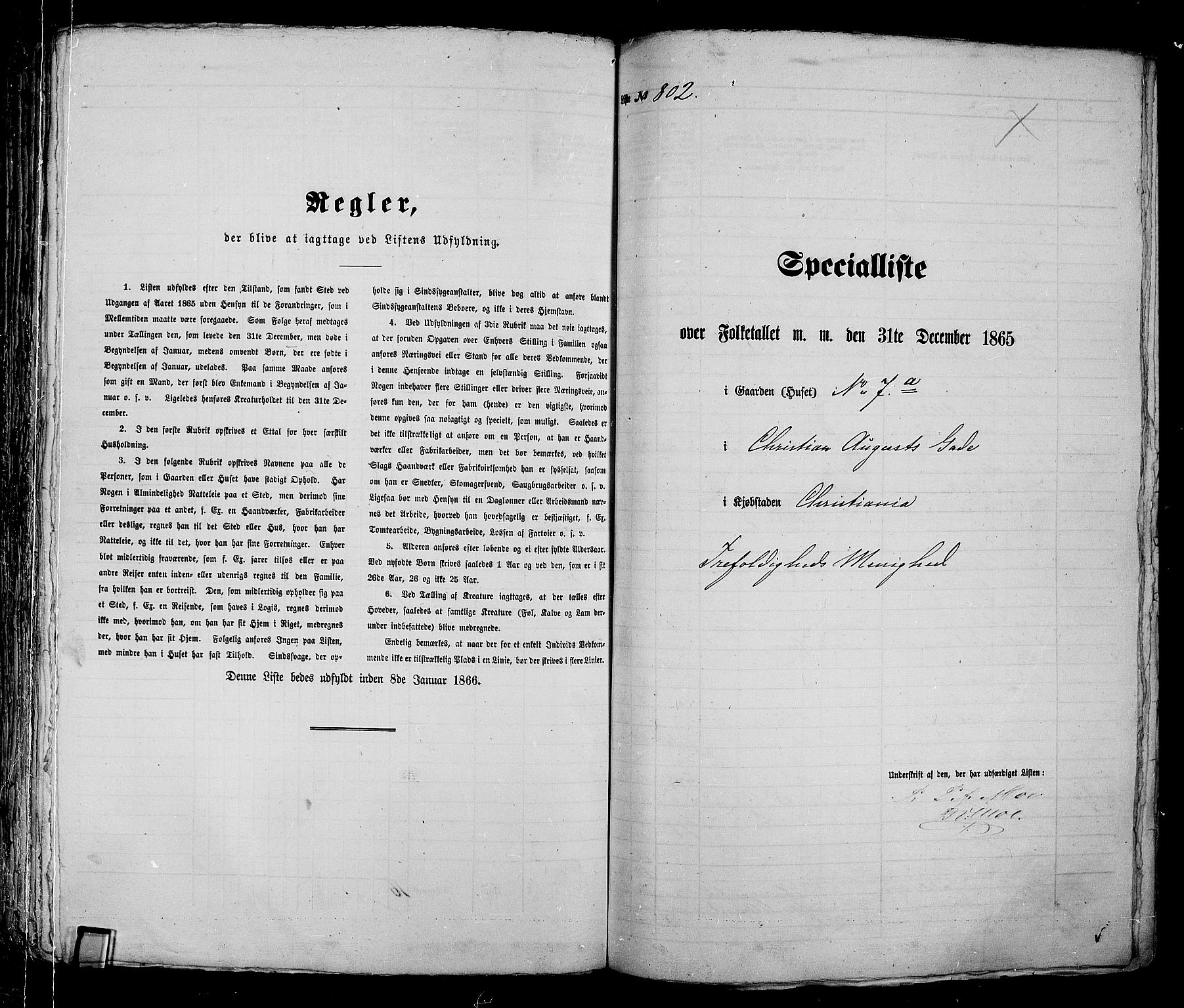 RA, Folketelling 1865 for 0301 Kristiania kjøpstad, 1865, s. 2048