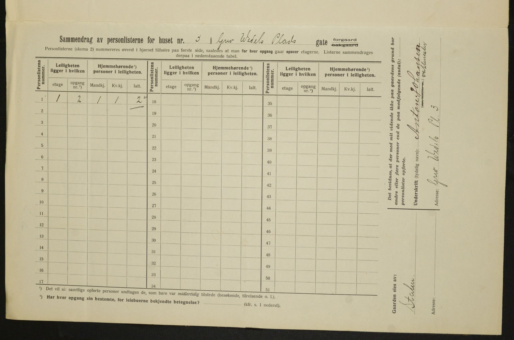 OBA, Kommunal folketelling 1.2.1913 for Kristiania, 1913, s. 29967