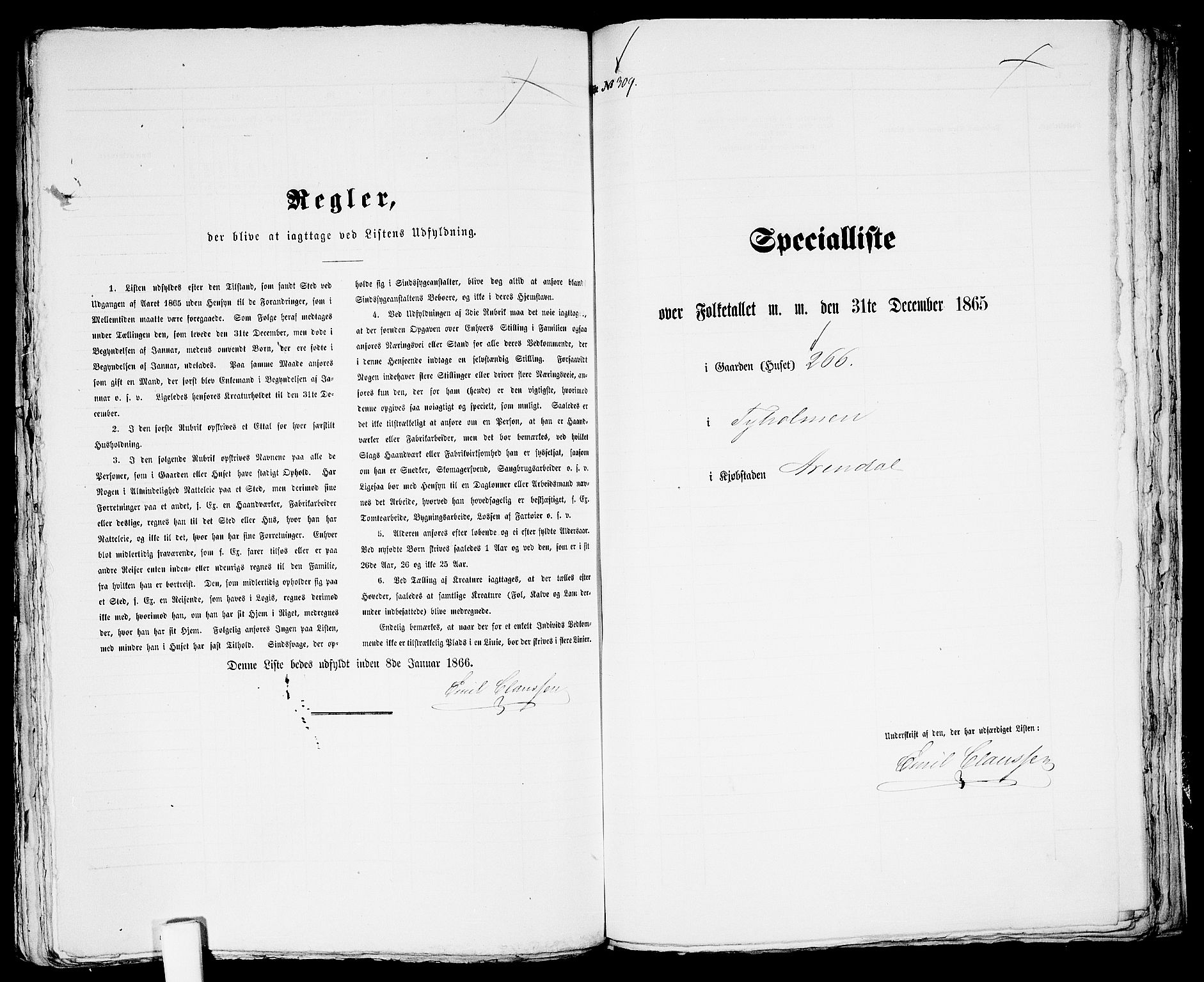 RA, Folketelling 1865 for 0903P Arendal prestegjeld, 1865, s. 626