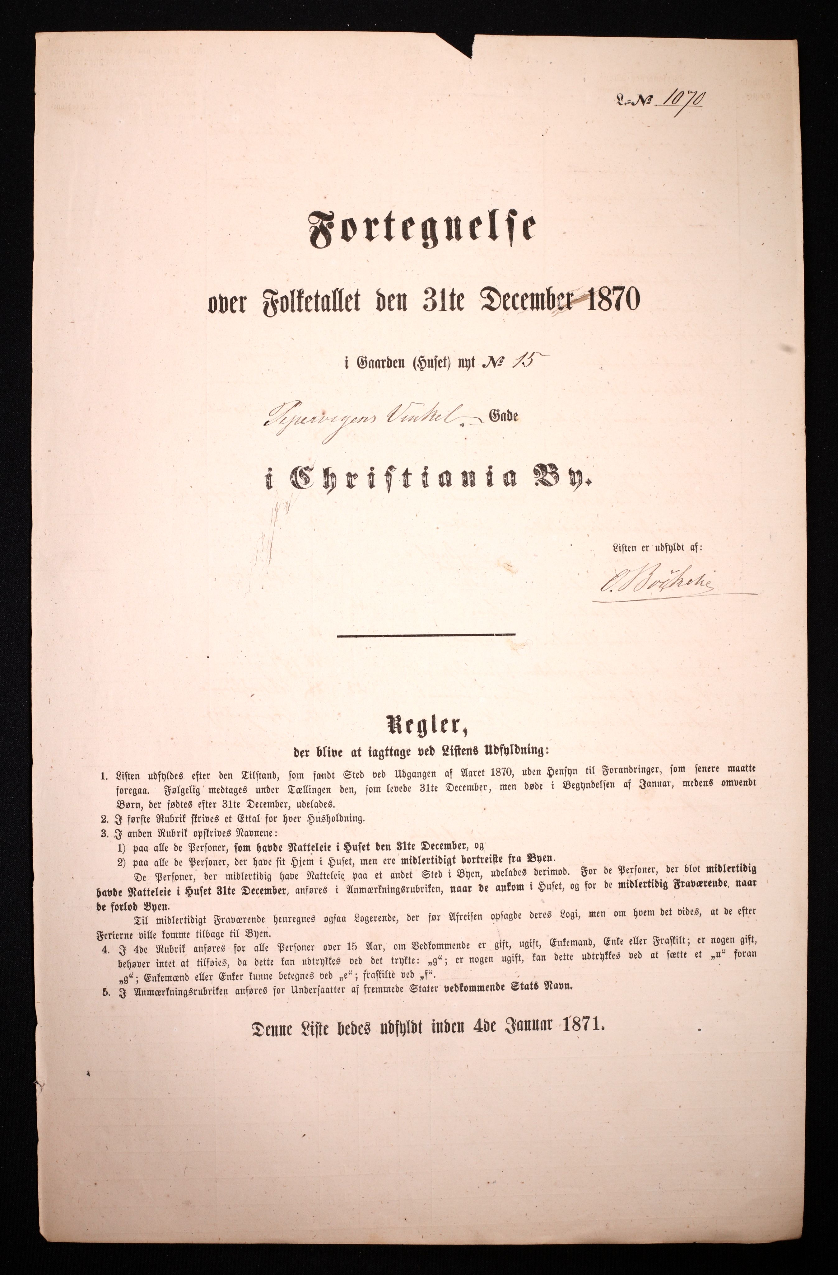 RA, Folketelling 1870 for 0301 Kristiania kjøpstad, 1870, s. 4592
