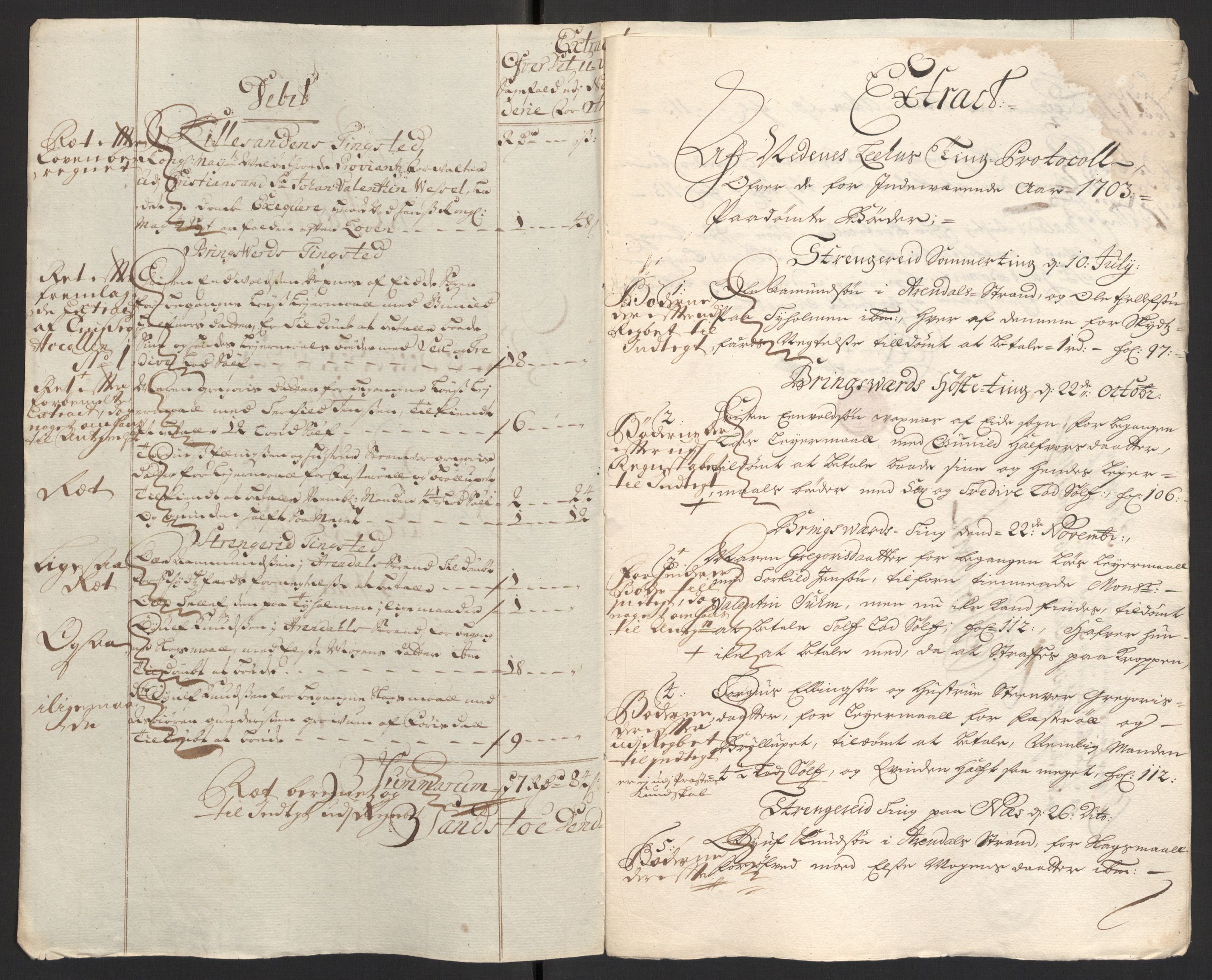 Rentekammeret inntil 1814, Reviderte regnskaper, Fogderegnskap, RA/EA-4092/R39/L2316: Fogderegnskap Nedenes, 1702-1703, s. 193