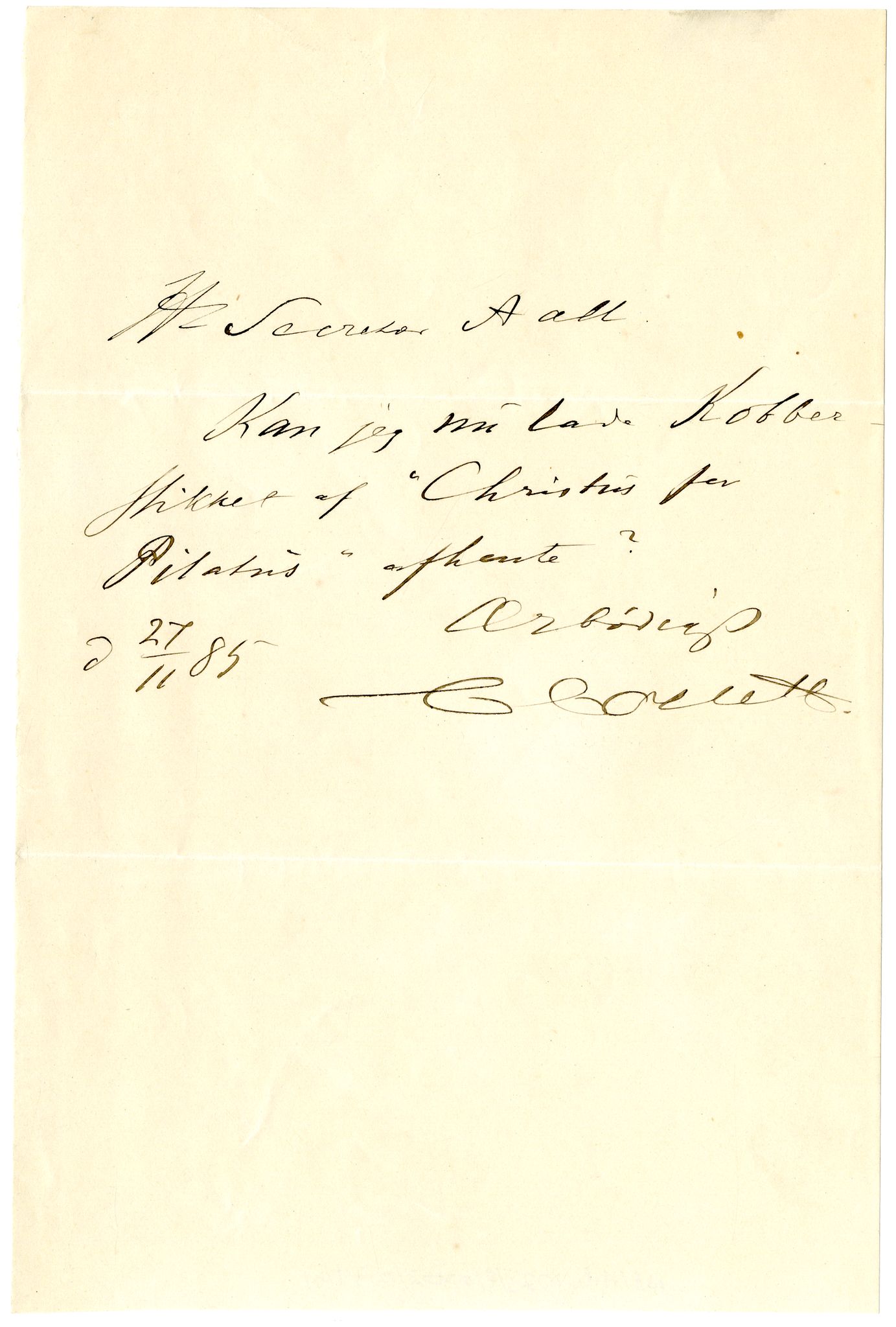 Diderik Maria Aalls brevsamling, NF/Ark-1023/F/L0002: D.M. Aalls brevsamling. B - C, 1799-1889, s. 374