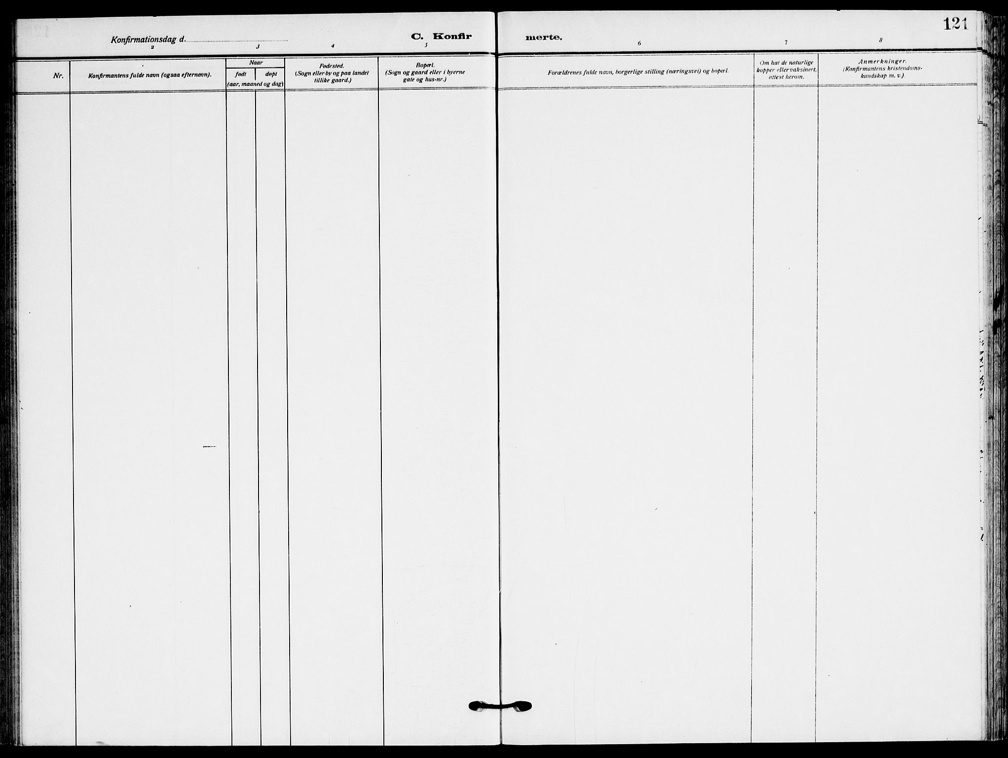 Ministerialprotokoller, klokkerbøker og fødselsregistre - Sør-Trøndelag, AV/SAT-A-1456/658/L0724: Ministerialbok nr. 658A03, 1912-1924, s. 121