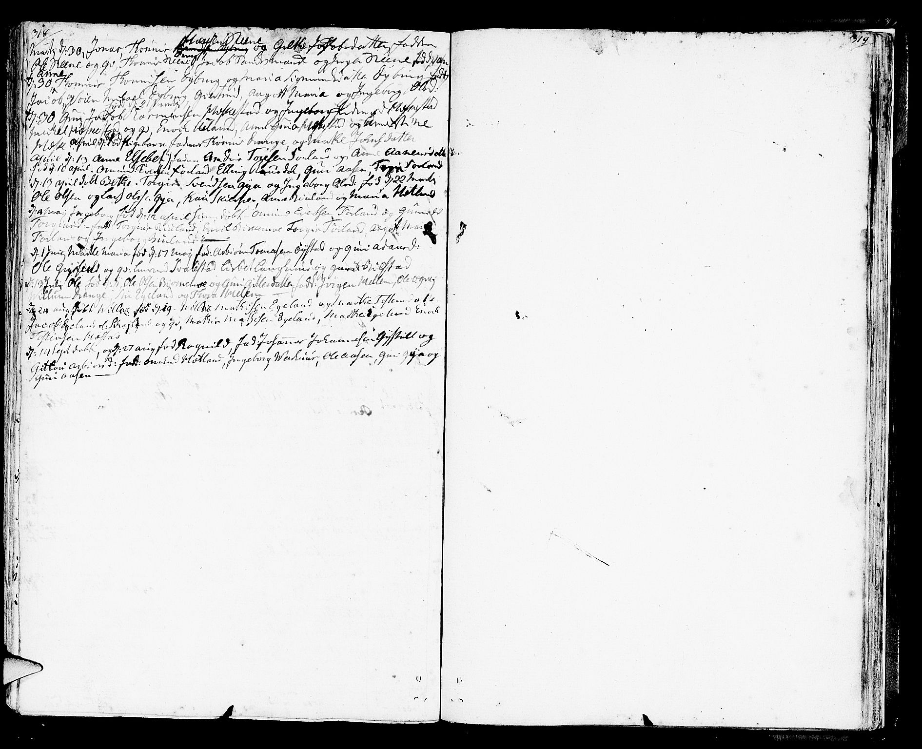 Helleland sokneprestkontor, AV/SAST-A-101810: Ministerialbok nr. A 3 /3, 1791-1817, s. 318-319