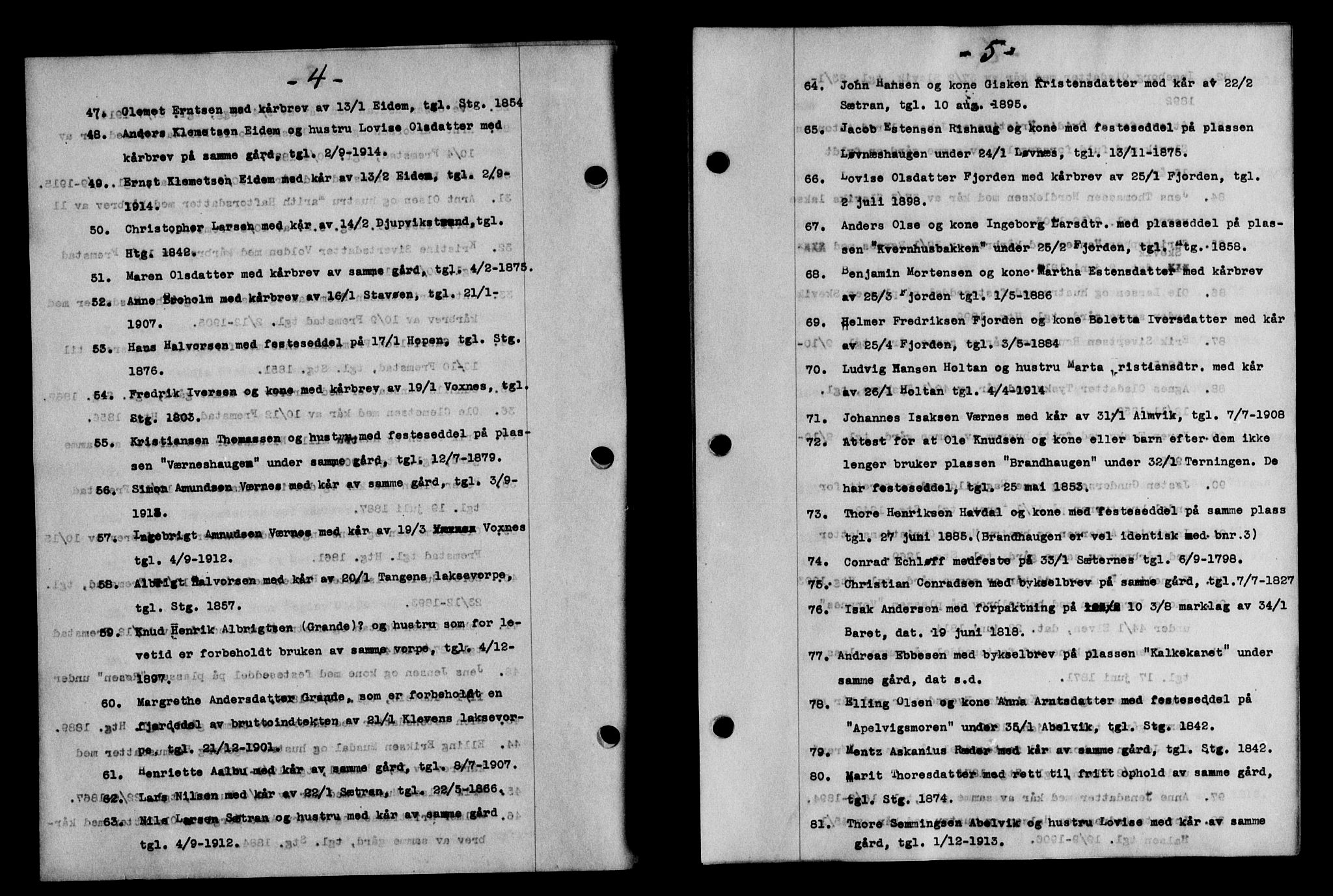Hitra sorenskriveri, AV/SAT-A-0018/2/2C/2Ca/L0008: Pantebok nr. 8, 1927-1927, s. 4-5