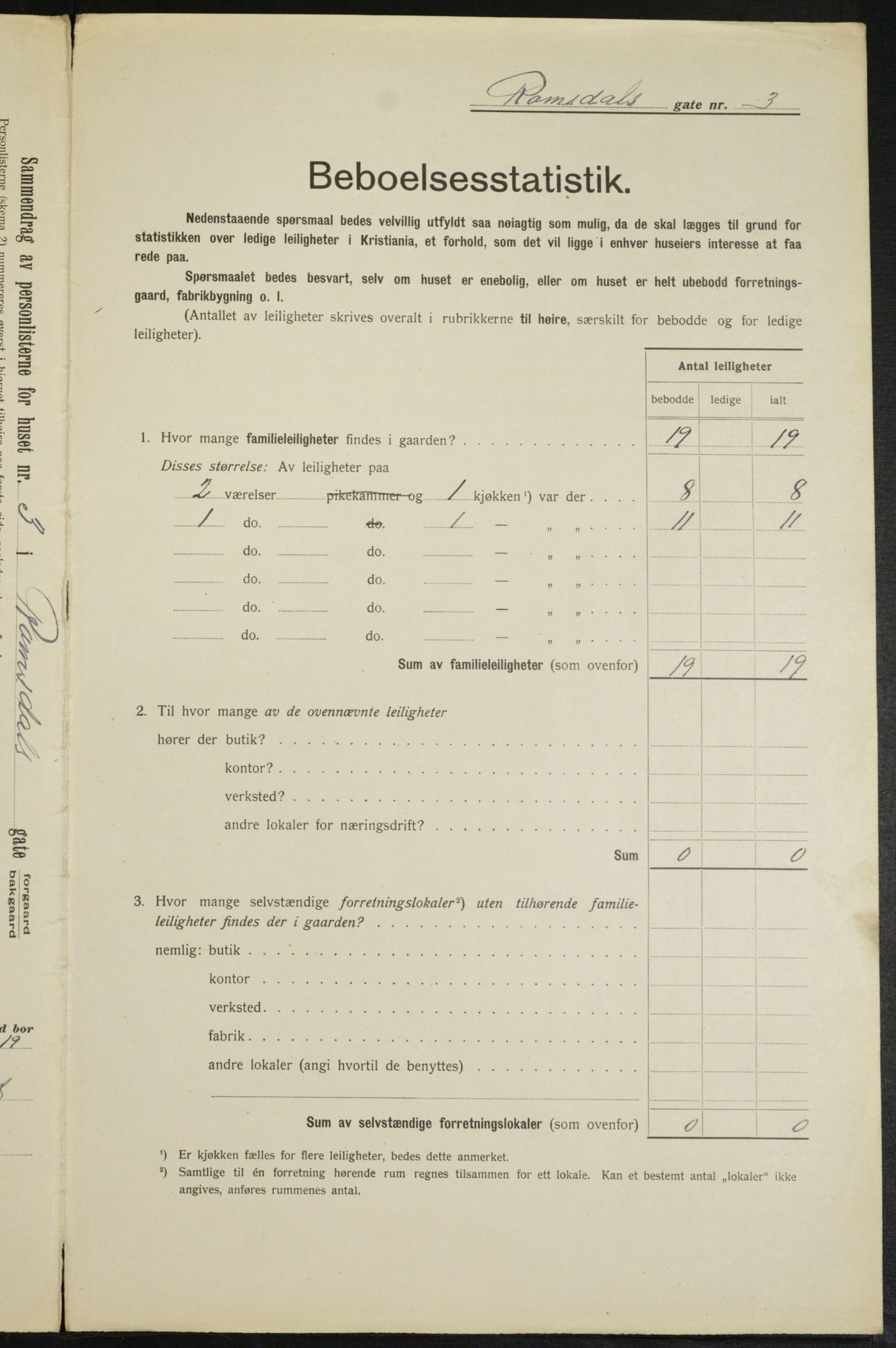 OBA, Kommunal folketelling 1.2.1913 for Kristiania, 1913, s. 83203