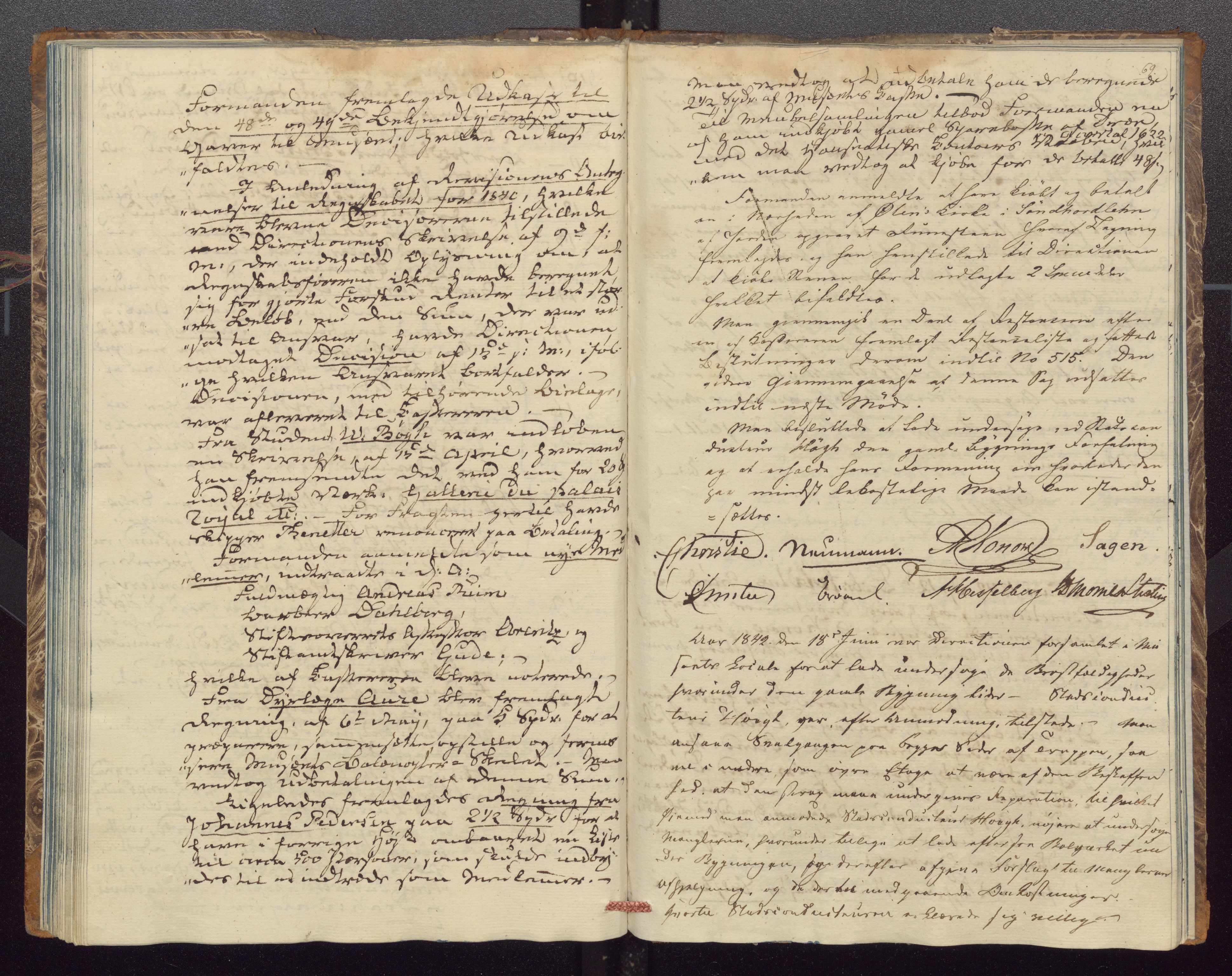 Bergens Museum, UMB/A007/A/Aa/L0004: Forhandlingsprotokoll , 1834-1845, s. 69