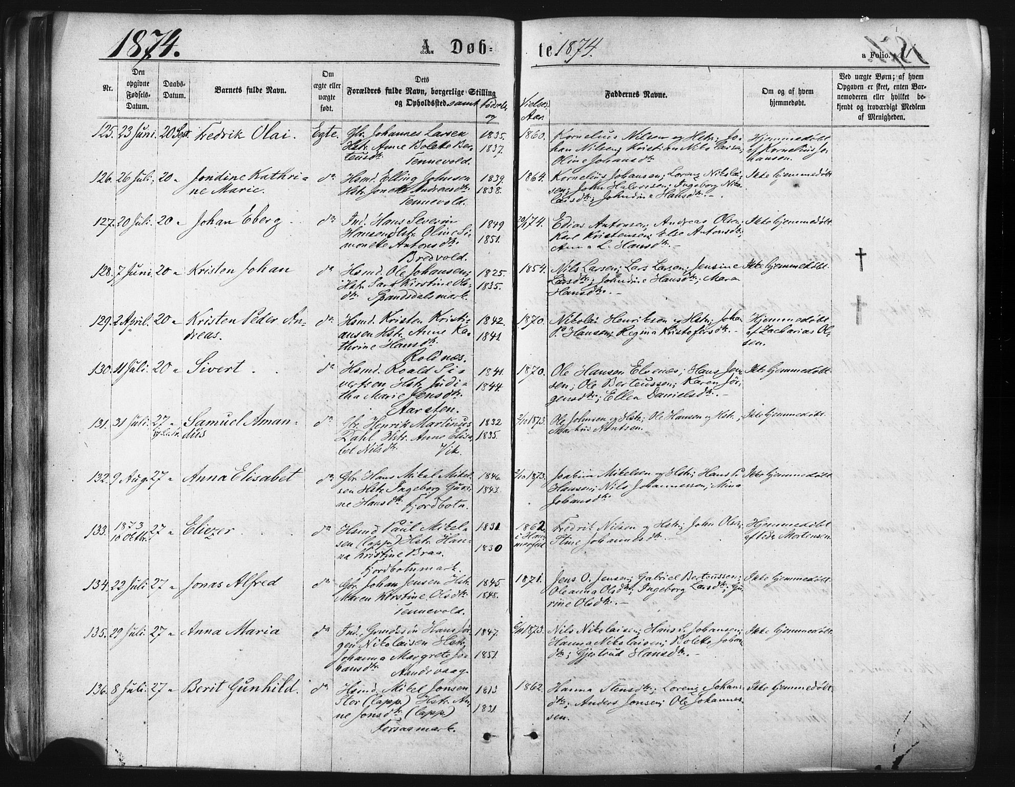 Ibestad sokneprestembete, AV/SATØ-S-0077/H/Ha/Haa/L0010kirke: Ministerialbok nr. 10, 1869-1879, s. 81