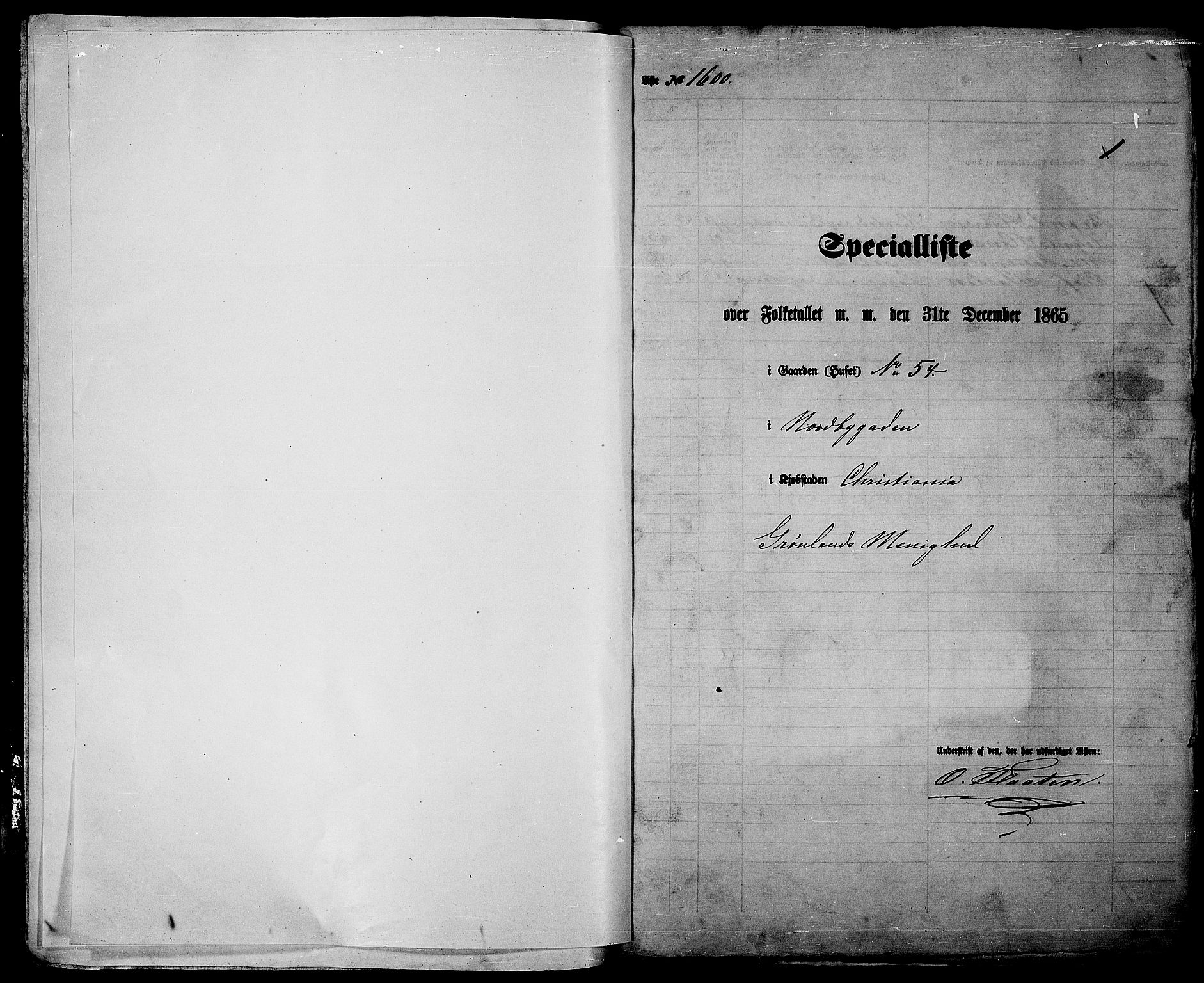 RA, Folketelling 1865 for 0301 Kristiania kjøpstad, 1865, s. 3635
