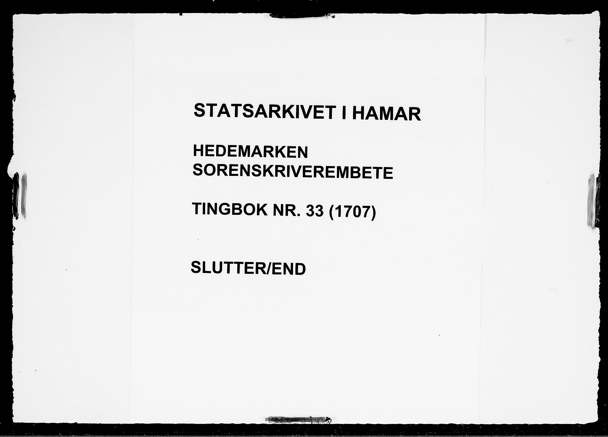 Hedemarken sorenskriveri, AV/SAH-TING-034/G/Gb/L0033: Tingbok, 1707