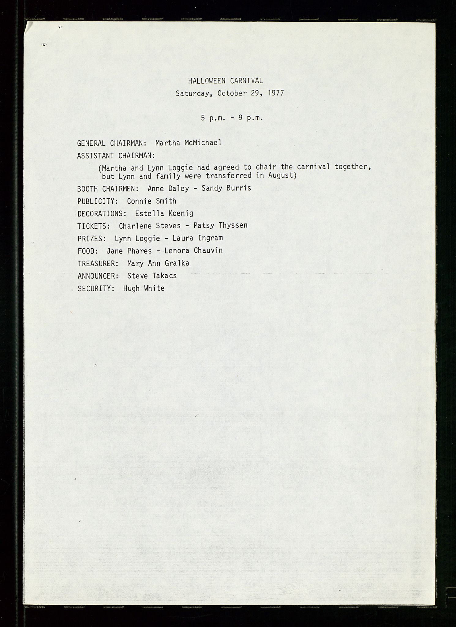 PA 1547 - Petroleum Wives Club, AV/SAST-A-101974/D/Da/L0001: President's file, 1975-1980