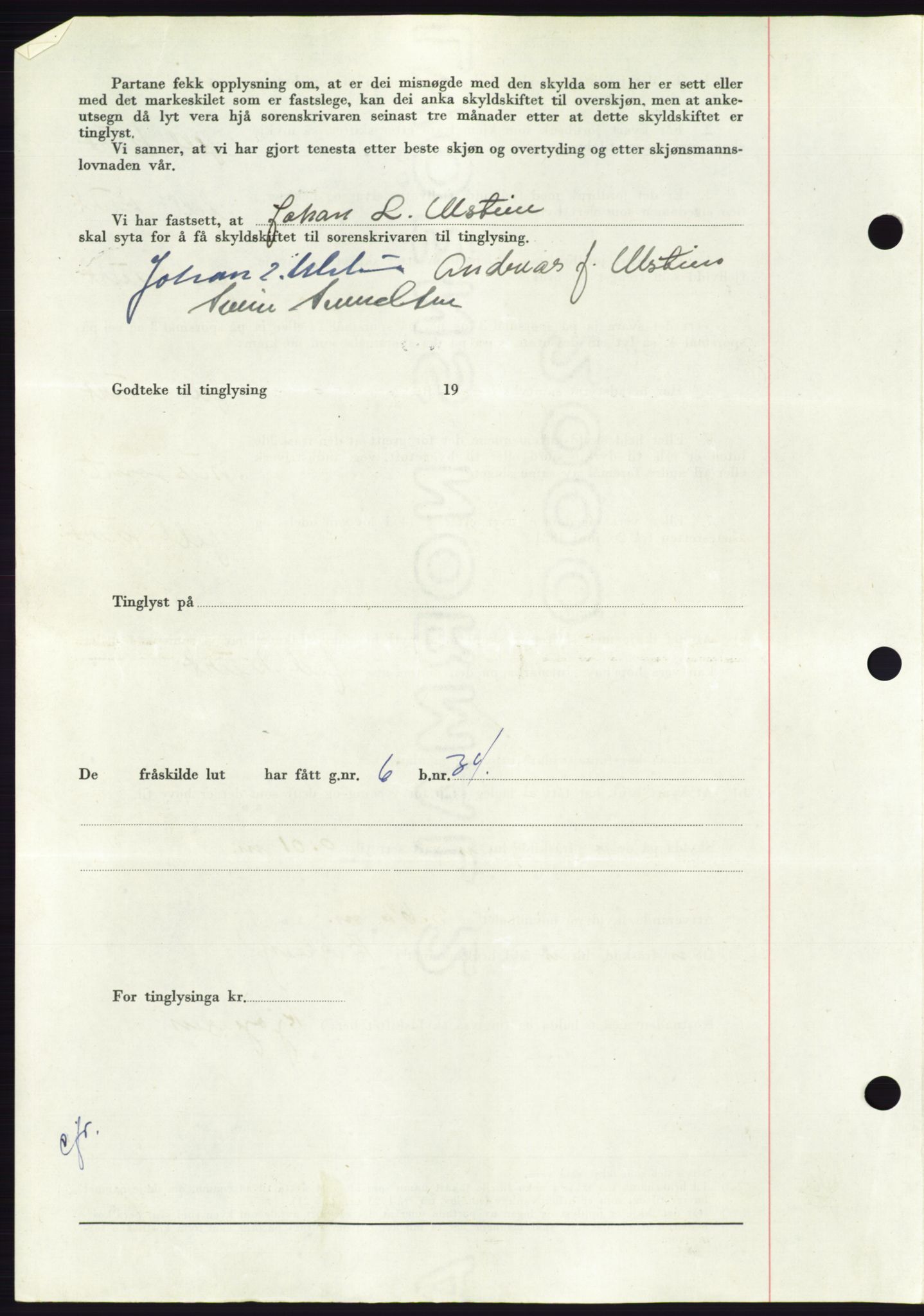 Søre Sunnmøre sorenskriveri, AV/SAT-A-4122/1/2/2C/L0092: Pantebok nr. 18A, 1952-1952, Dagboknr: 928/1952