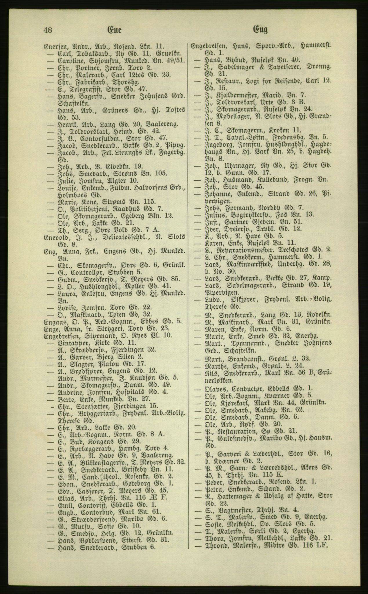 Kristiania/Oslo adressebok, PUBL/-, 1881, s. 48