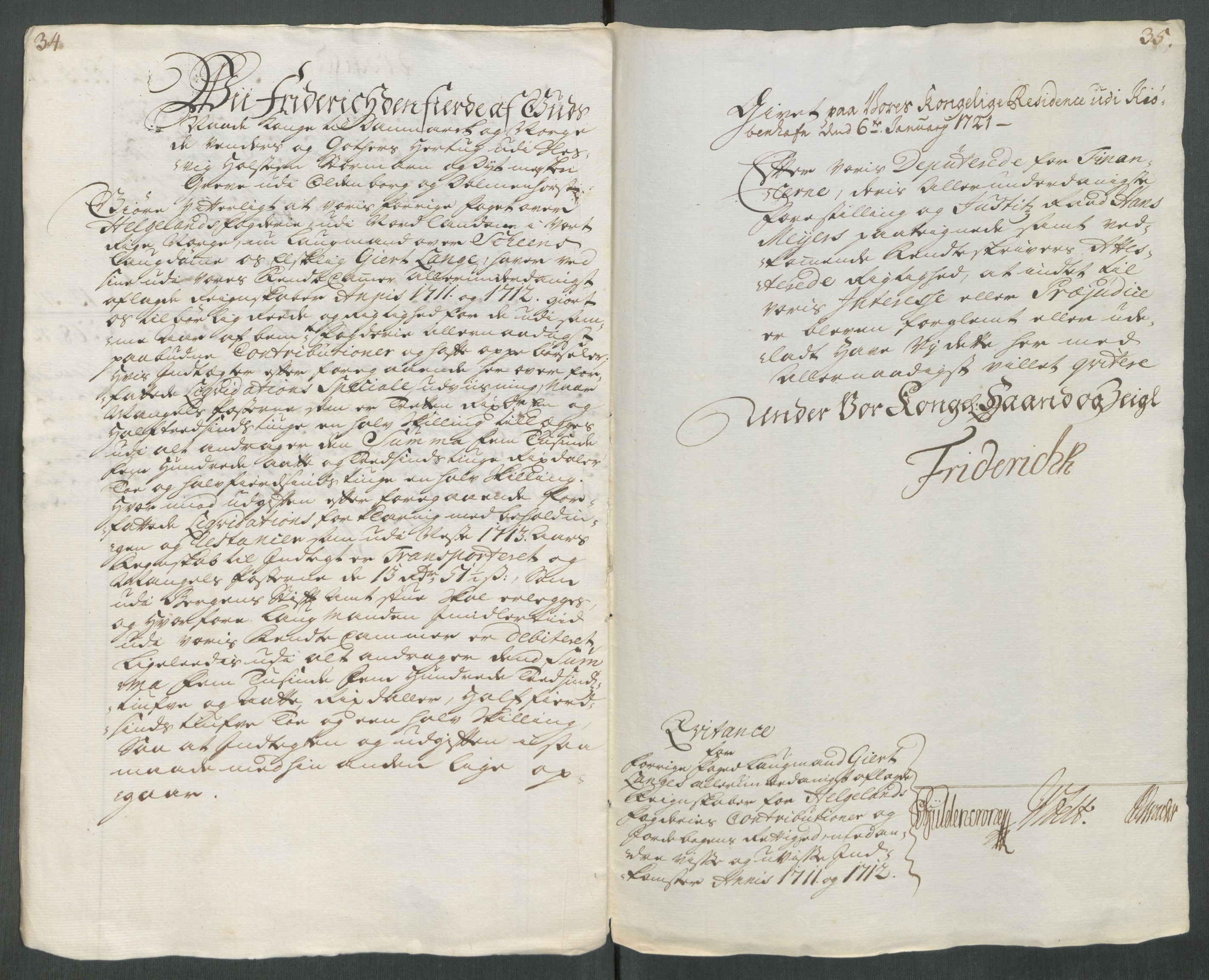 Rentekammeret inntil 1814, Reviderte regnskaper, Fogderegnskap, AV/RA-EA-4092/R65/L4512: Fogderegnskap Helgeland, 1712-1713, s. 11